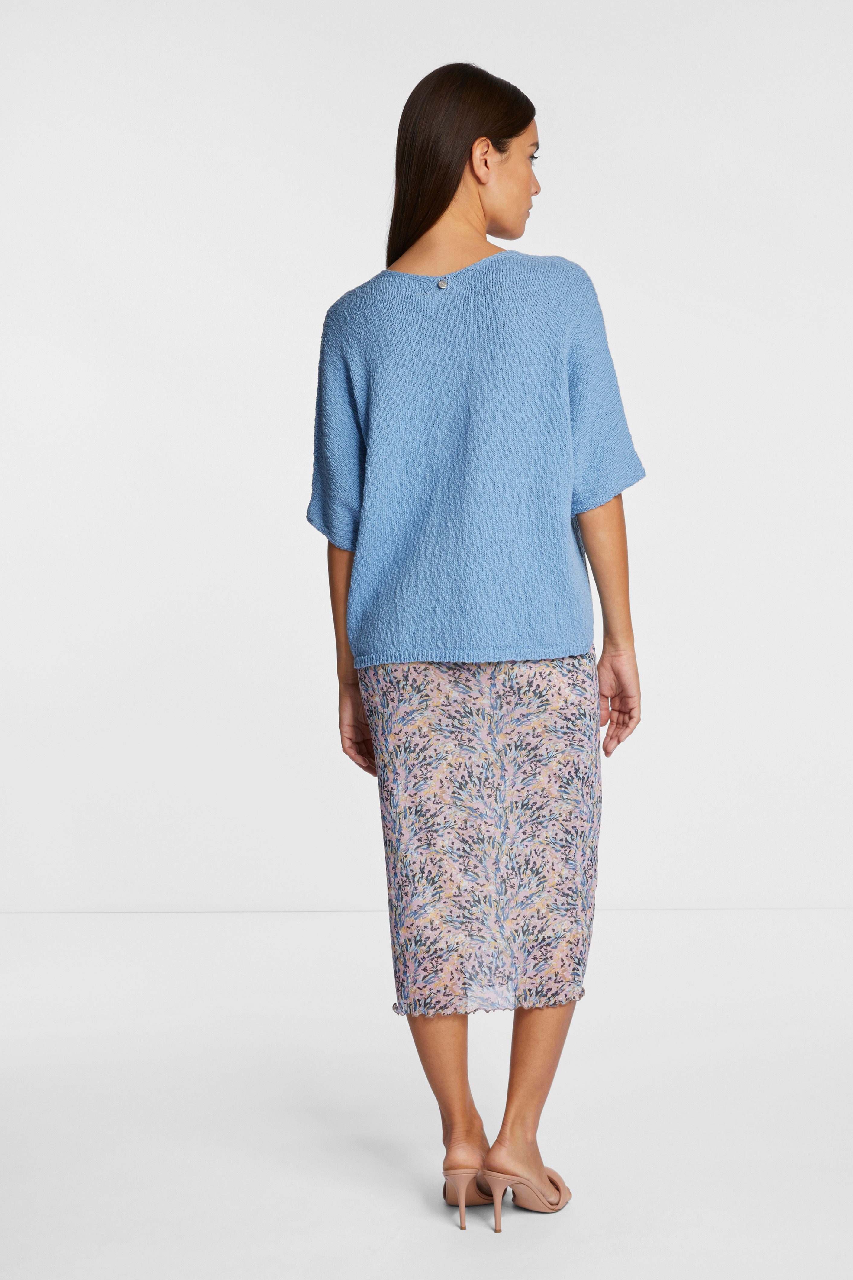 Rich & Royal Trui met V-hals in schone fijn brei met oversized mouwen