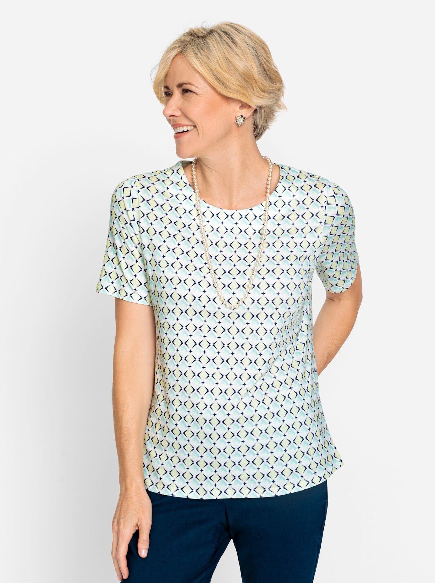 Classic Shirt met ronde hals Shirt (1-delig)