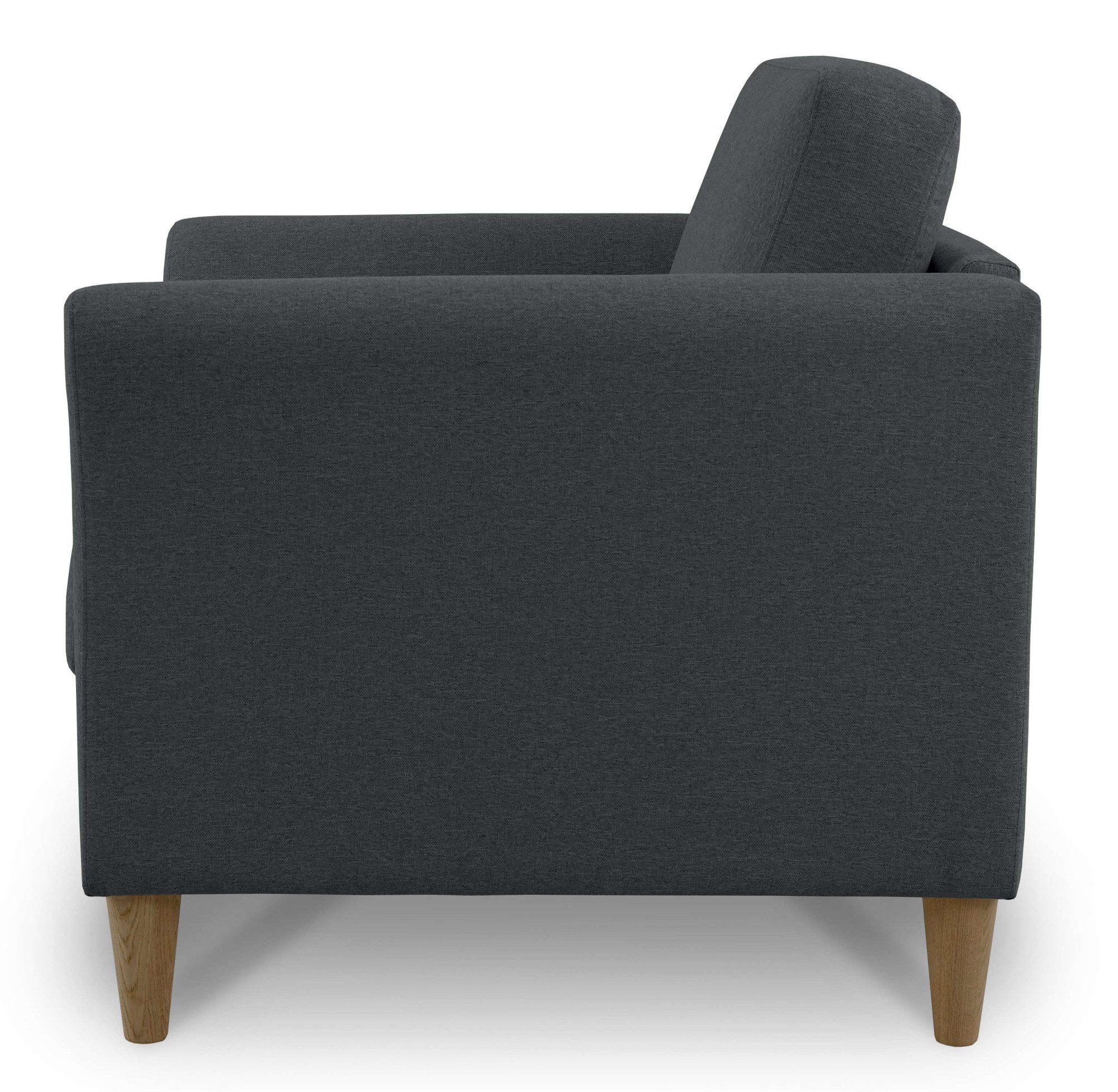 Home affaire Fauteuil Arellano, breedte 93 cm klassiek ontwerp, met massief houten voeten, fijn geweven stof