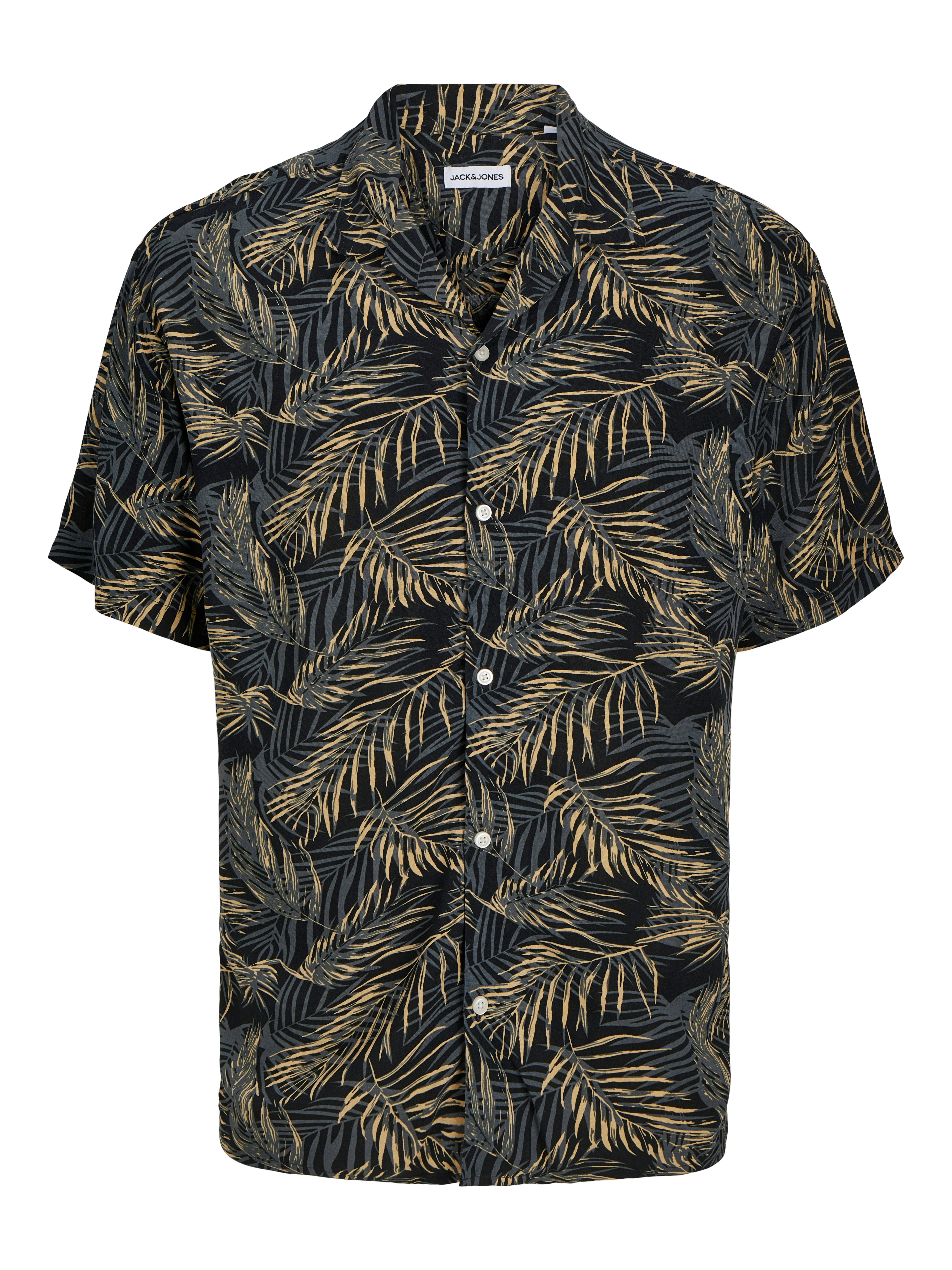 Jack & Jones PlusSize Overhemd met korte mouwen JJEJEFF TROPICAL AOP RESORT SHIRT SN PLS