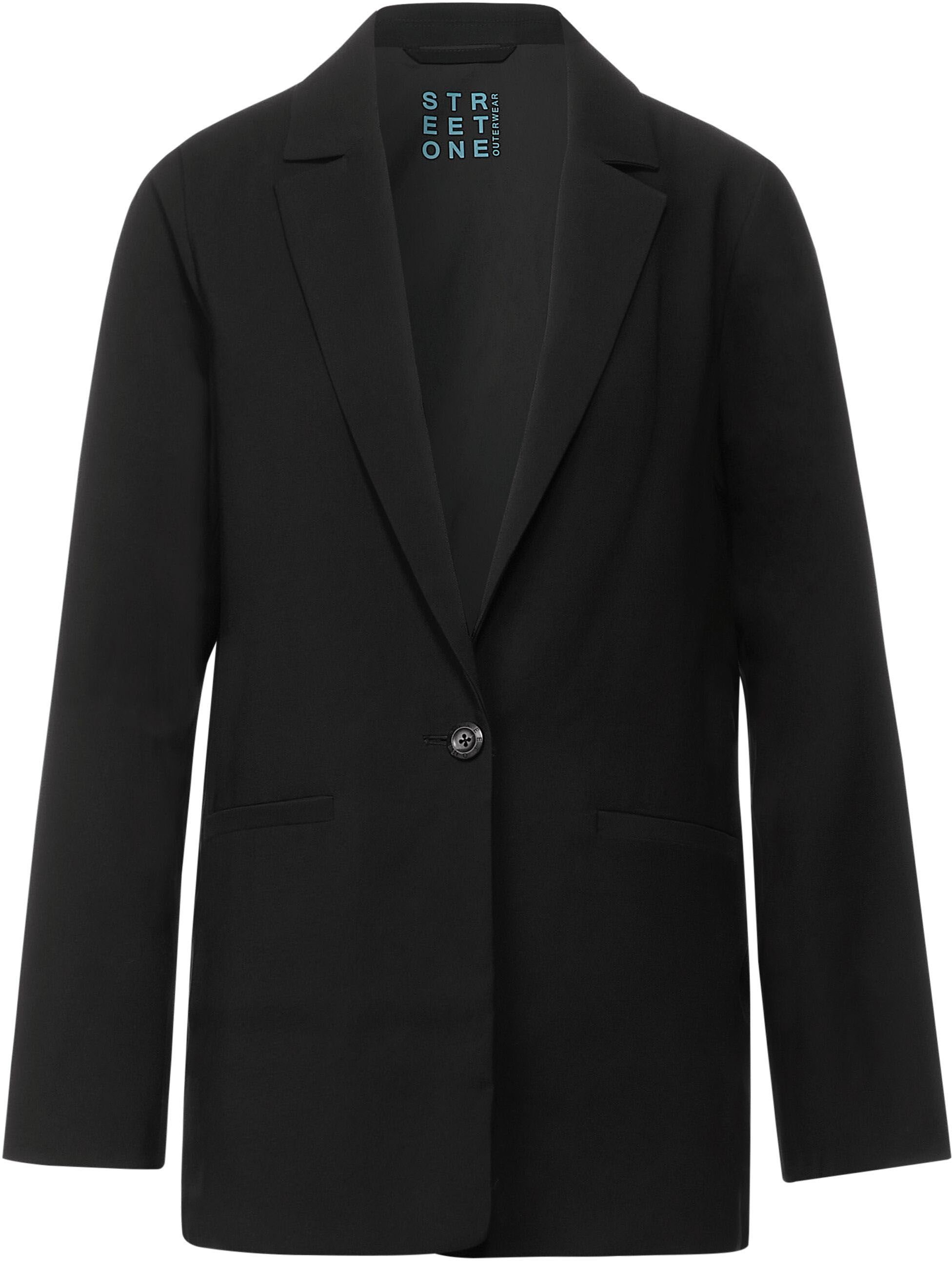 STREET ONE Lange blazer met 1-knoopsluiting
