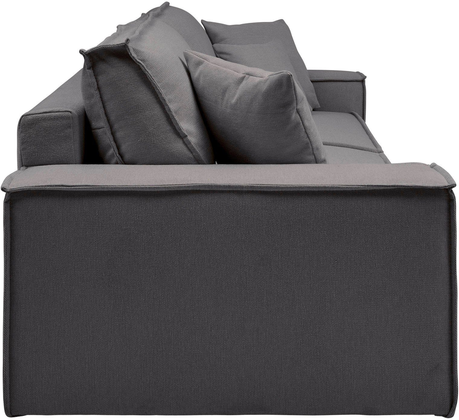 andas 3-zitsbank FINNLEY slaapbank 257 cm, slaapfunctie met bedlade (200/136cm)