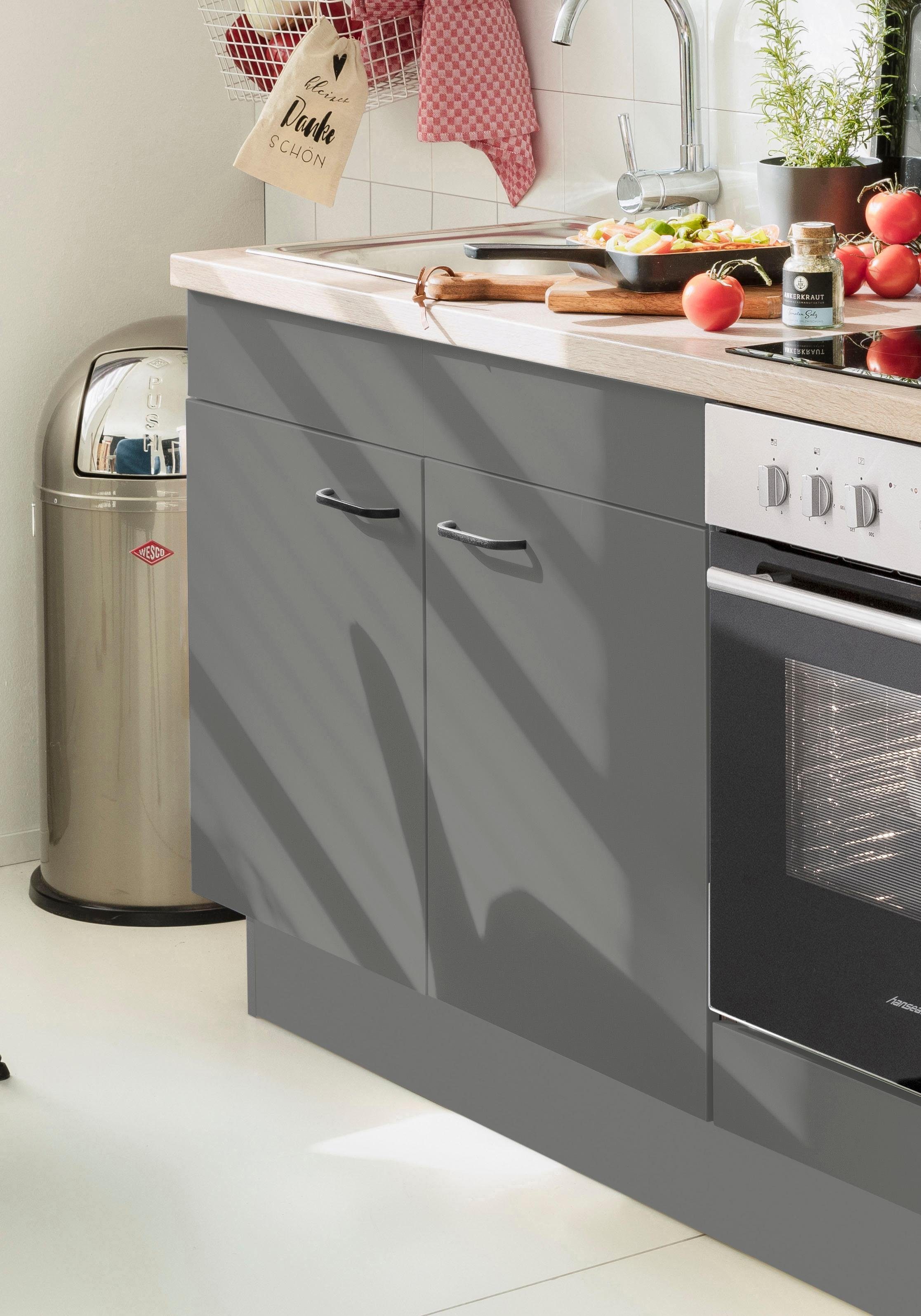 OPTIFIT Gootsteenkast Elga met soft-close-functie, in hoogte verstelbare poten, breedte 100 cm