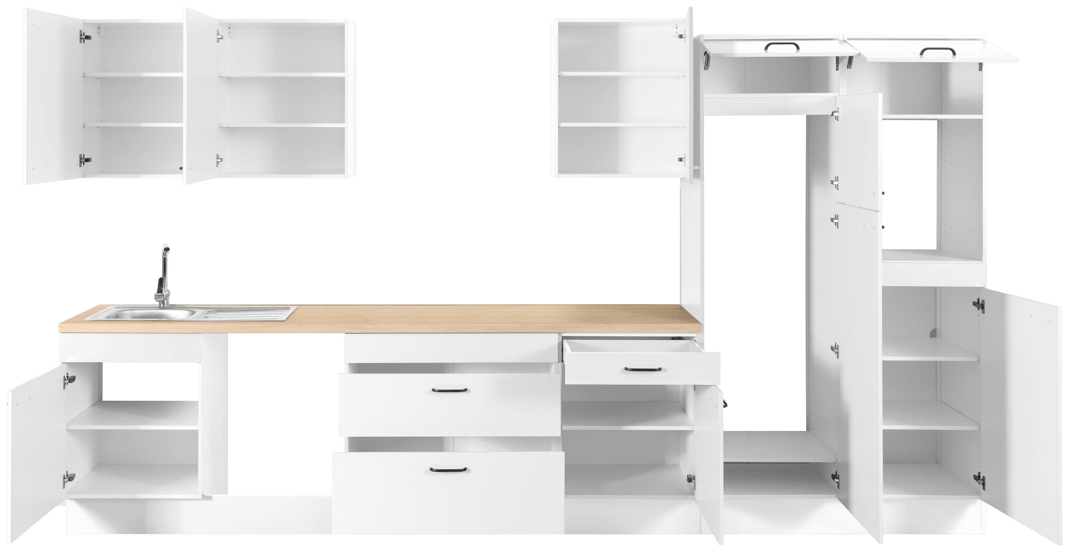 OPTIFIT Keukenblok Elga Premium keuken, soft-close functie, grote volledig uittrekbare lades, breedte 390 cm