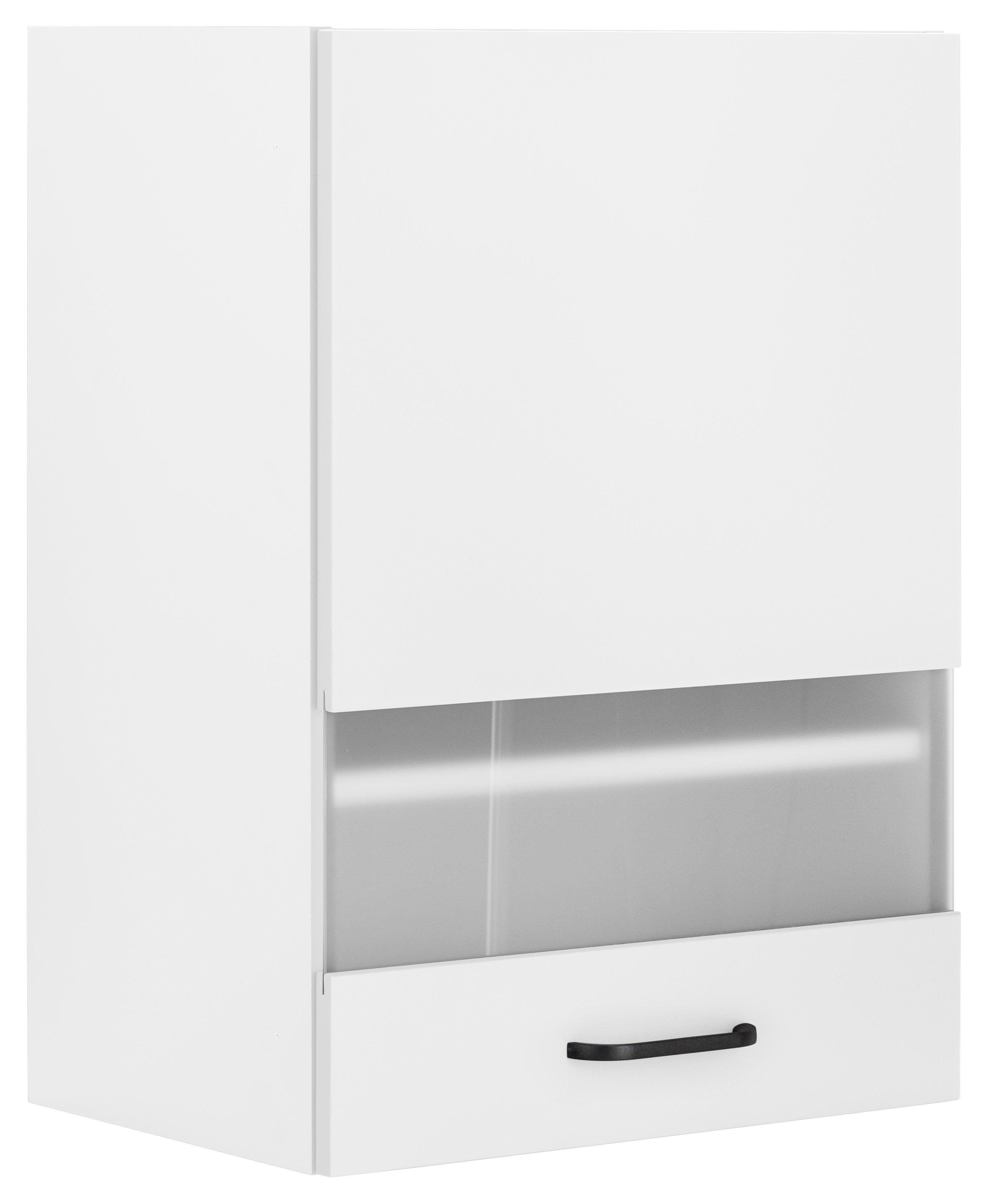 OPTIFIT Hangend kastje met glasdeur Elga met soft-closefunctie en metalen greep, breedte 50 cm hangkasten wit