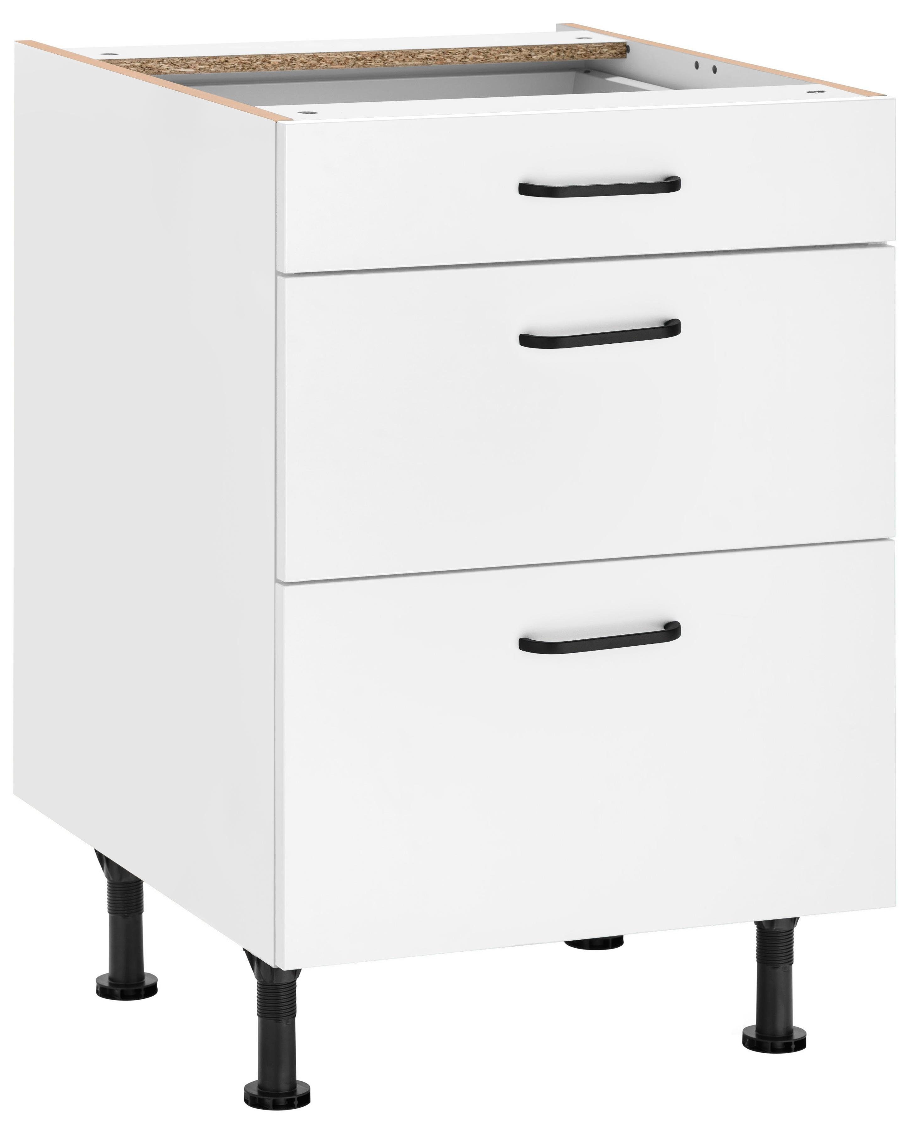OPTIFIT Onderkast Elga met soft-close functie, in hoogte verstelbare poten, breedte 60 cm onderkasten wit