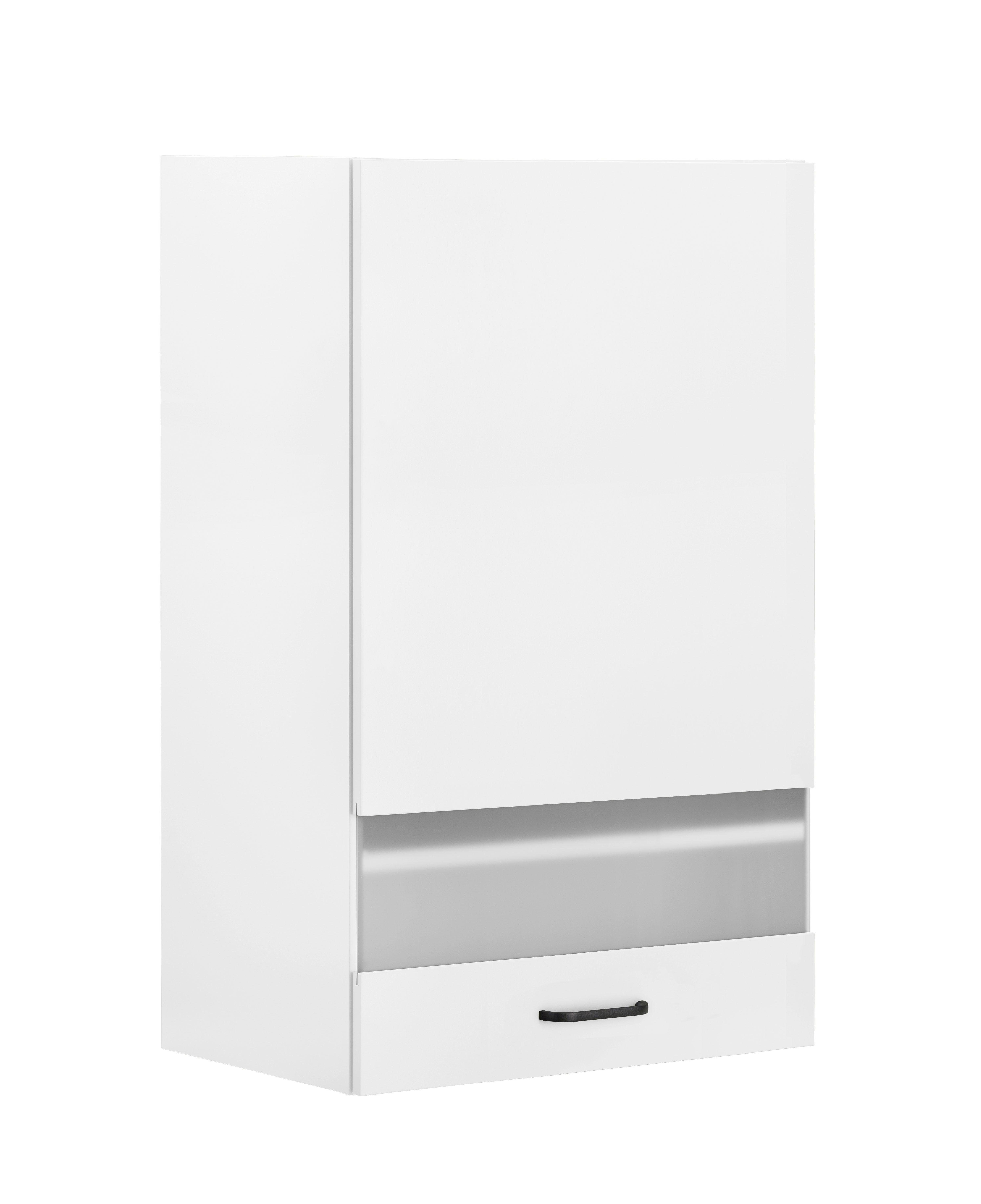 OPTIFIT Hangend kastje met glasdeur Elga met soft-closefunctie en metalen greep, breedte 60 cm hangkasten wit