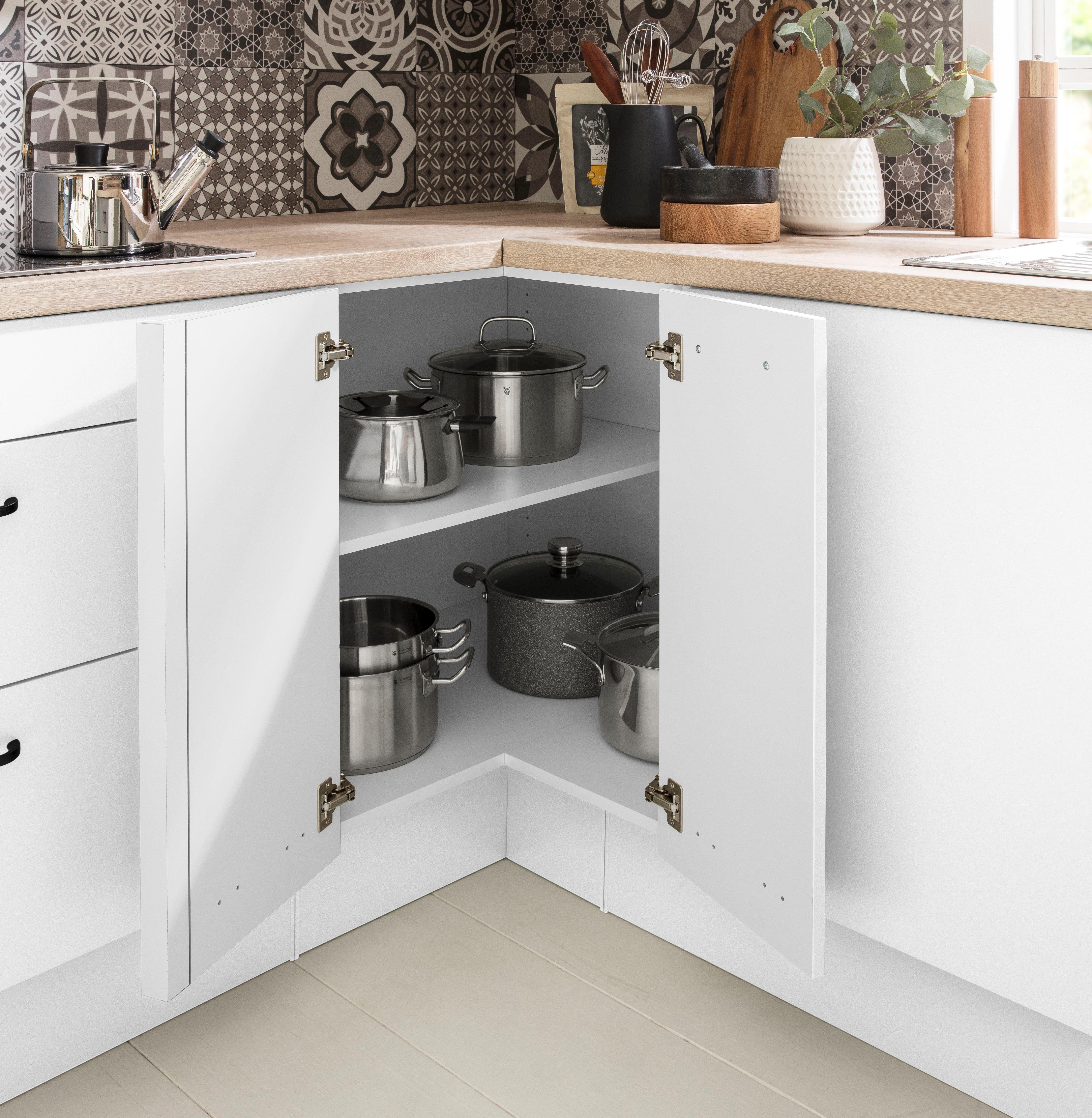 OPTIFIT Hoekonderkast Elga met soft-close-functie, in hoogte verstelbare poten, breedte 90x90 cm