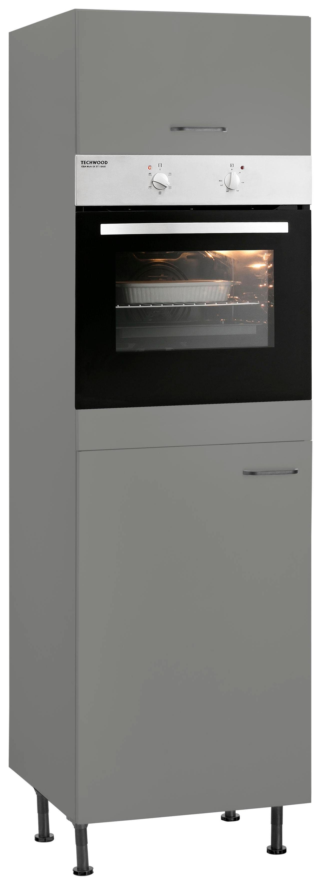 OPTIFIT Oven-koelkastombouw met soft-closefunctie, in hoogte verstelbare poten en metalen handgrepen