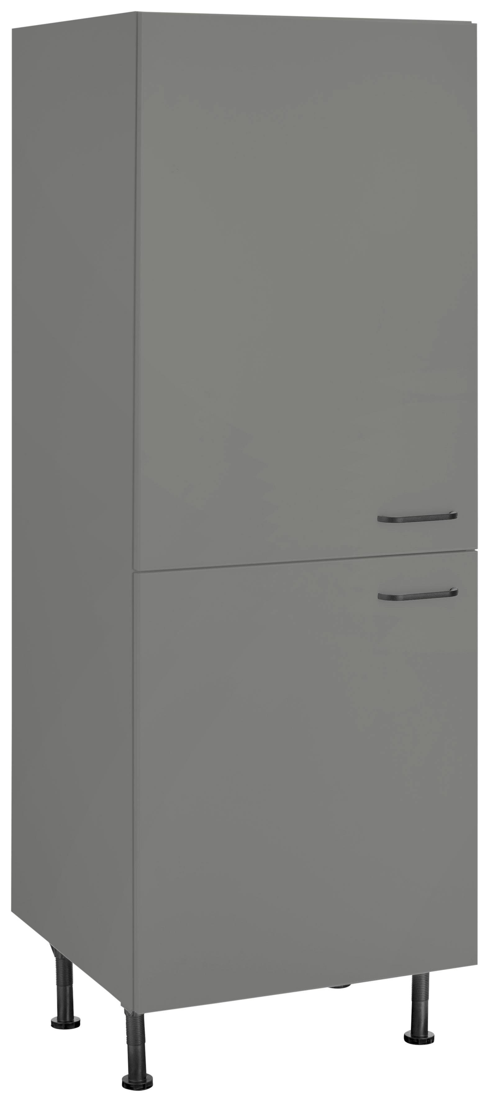 OPTIFIT Hoge kast Elga met soft-close-functie, in hoogte verstelbare poten, breedte 60 cm hoge kasten grijs