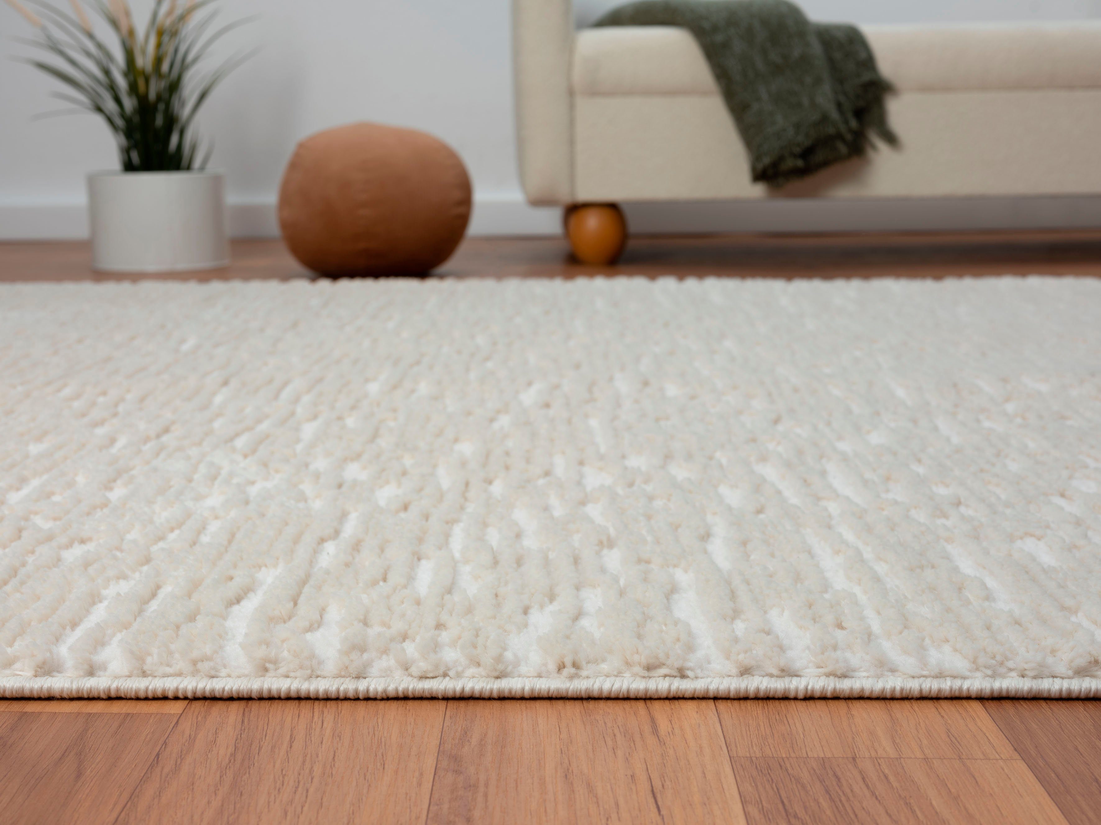 Myflair Möbel & Accessoires Hoogpolig vloerkleed Moroccan Pureness moderne tapijt, uni-kleuren, fluffy zacht door hoogpolig