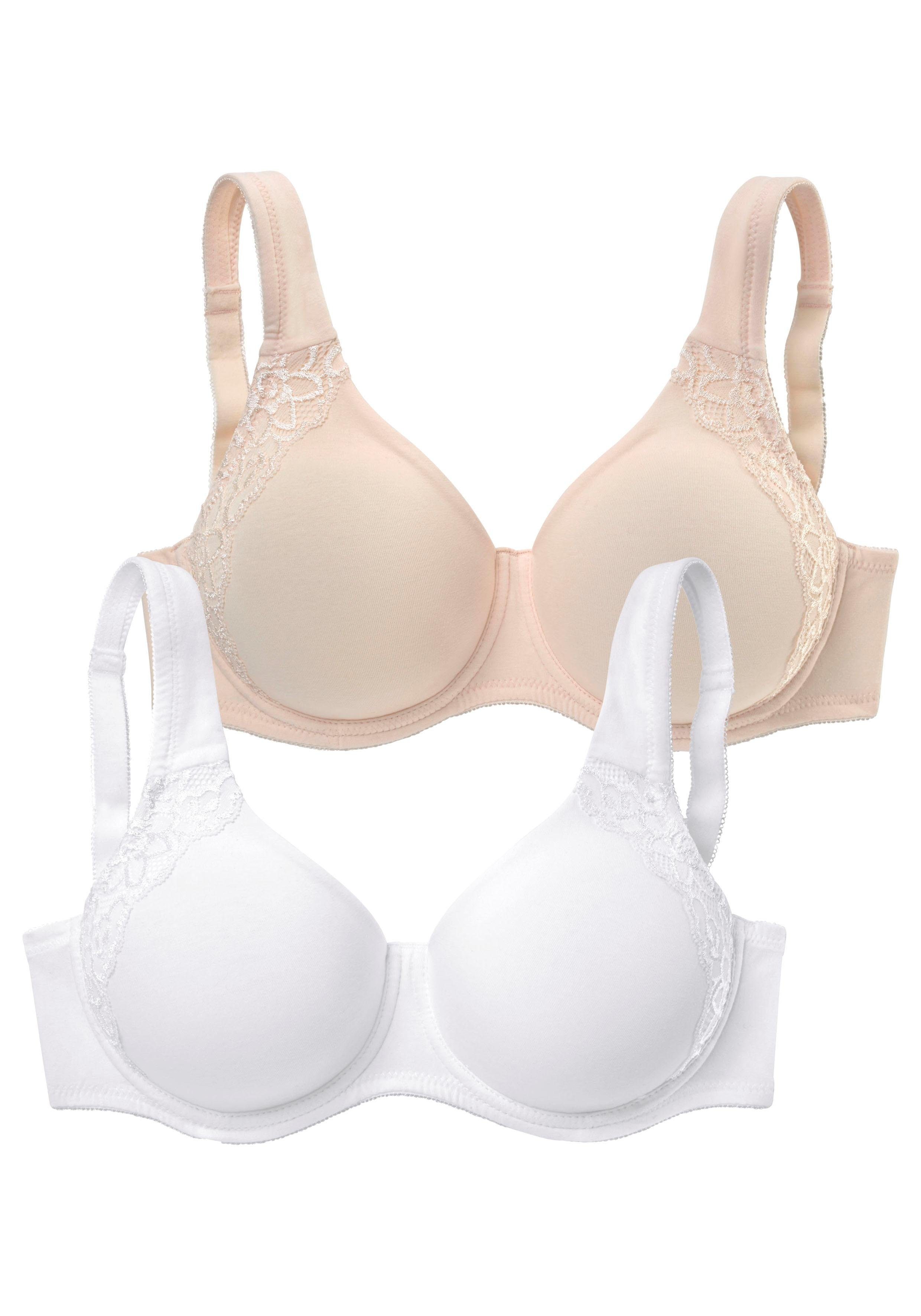 Petite fleur Minimizer-bh met beugel, met dubbellaagse cups en bredere bandjes (Set van 2)