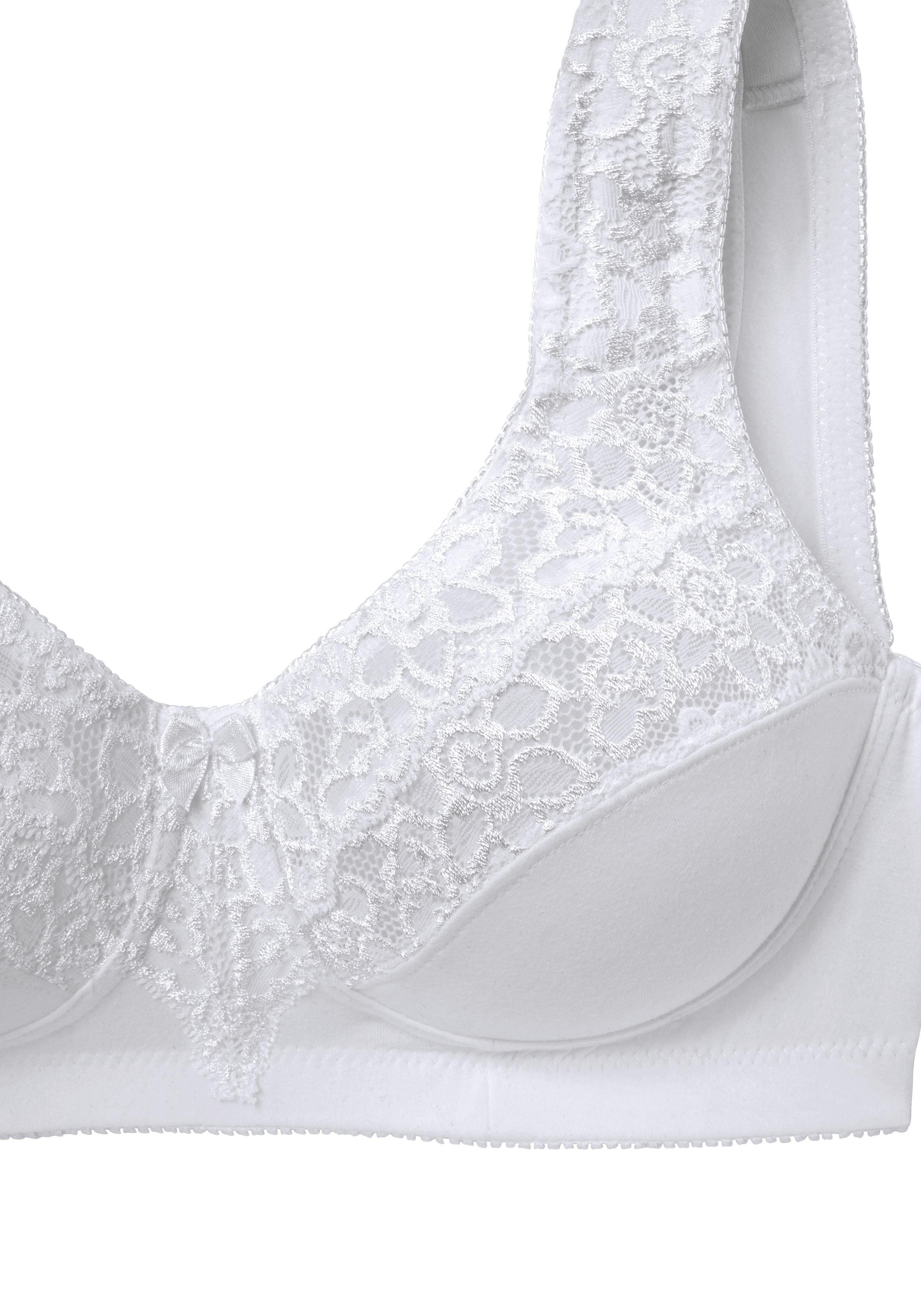 Petite fleur Steun-bh zonder beugels, met elegante kant, basic dessous (Set van 2)