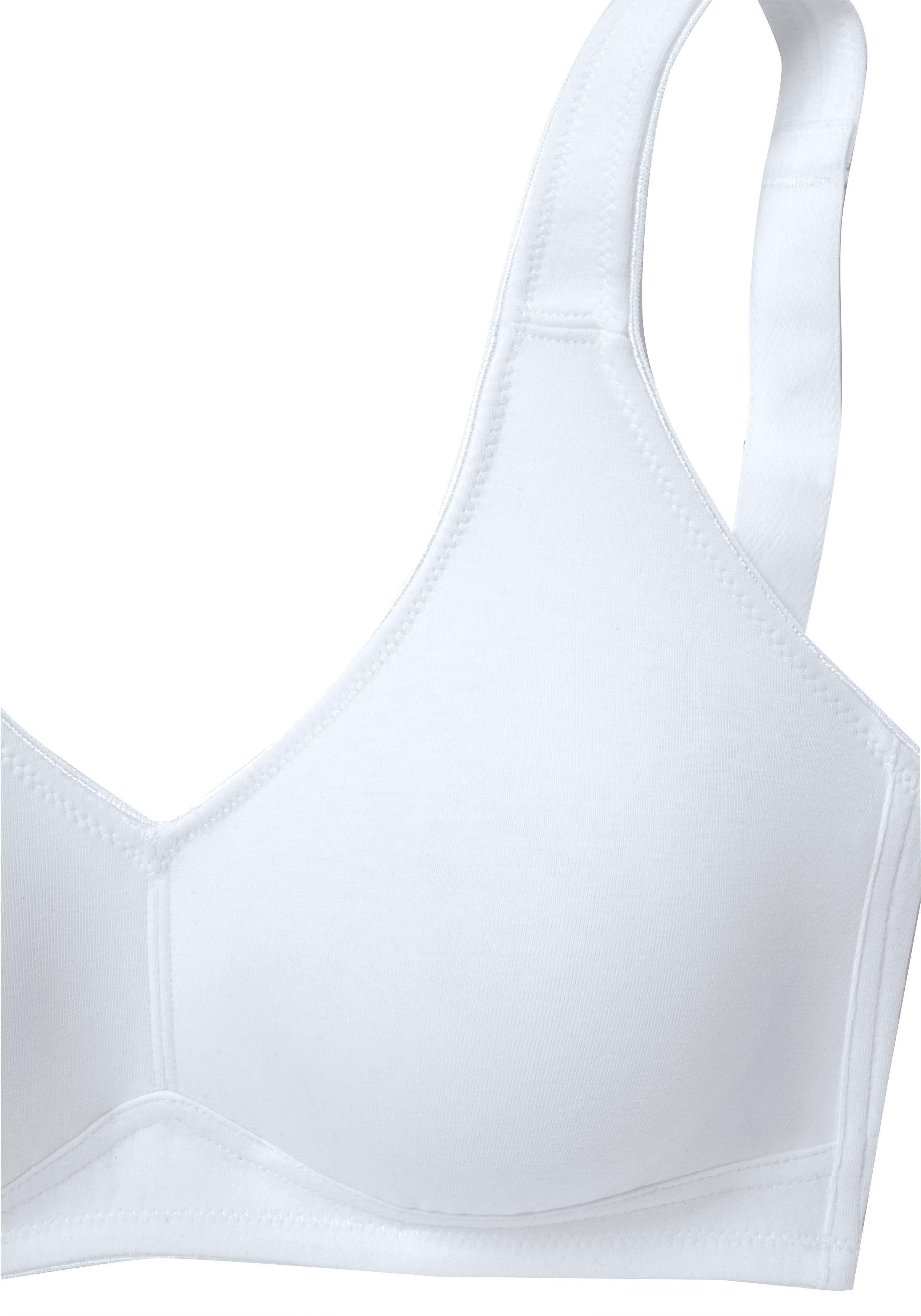 Petite fleur Soft-bh zonder beugels, gemaakt van zacht katoen (Set van 2)