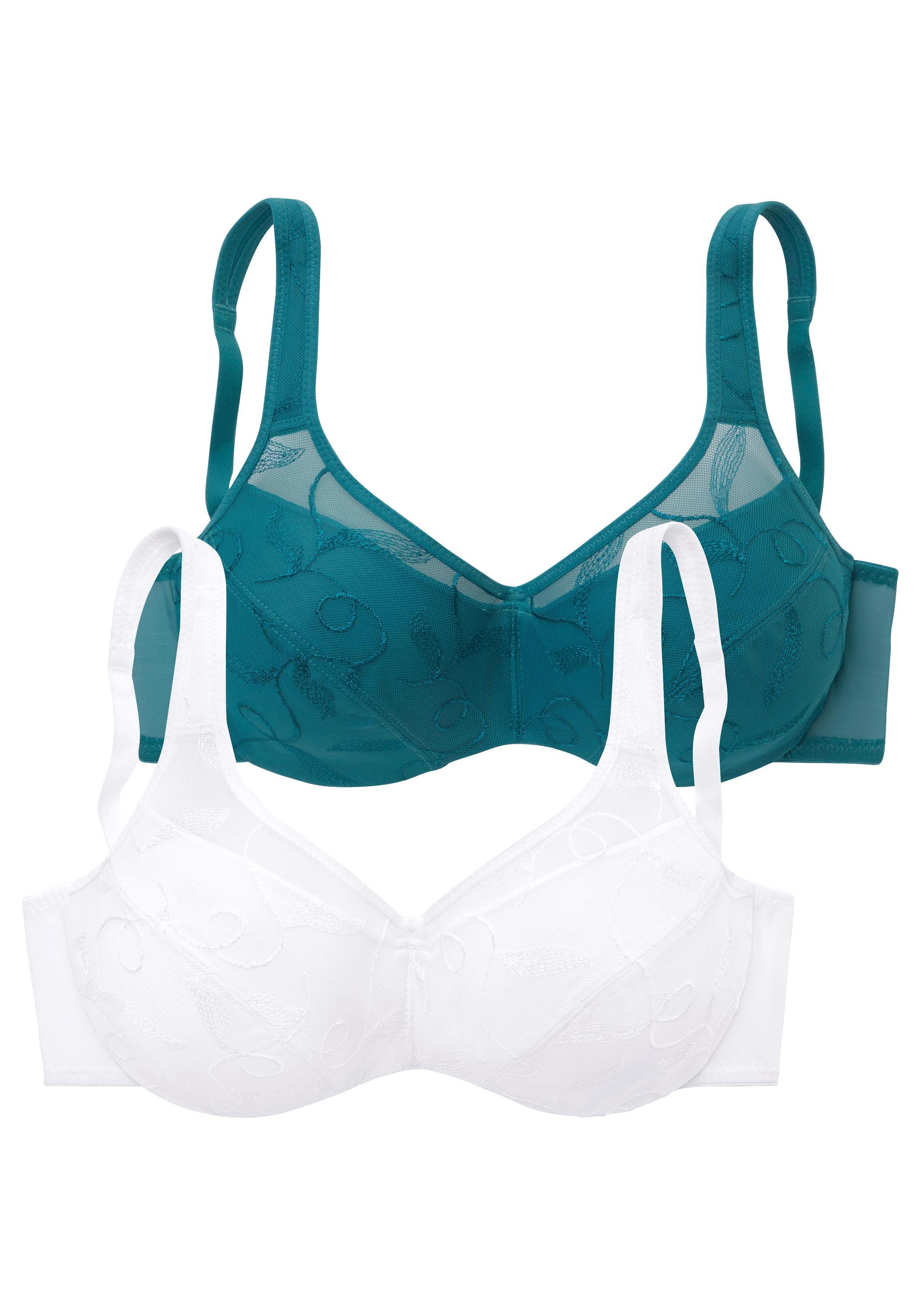 Petite fleur Minimizer-bh met beugel en mooi borduursel (Set van 2)