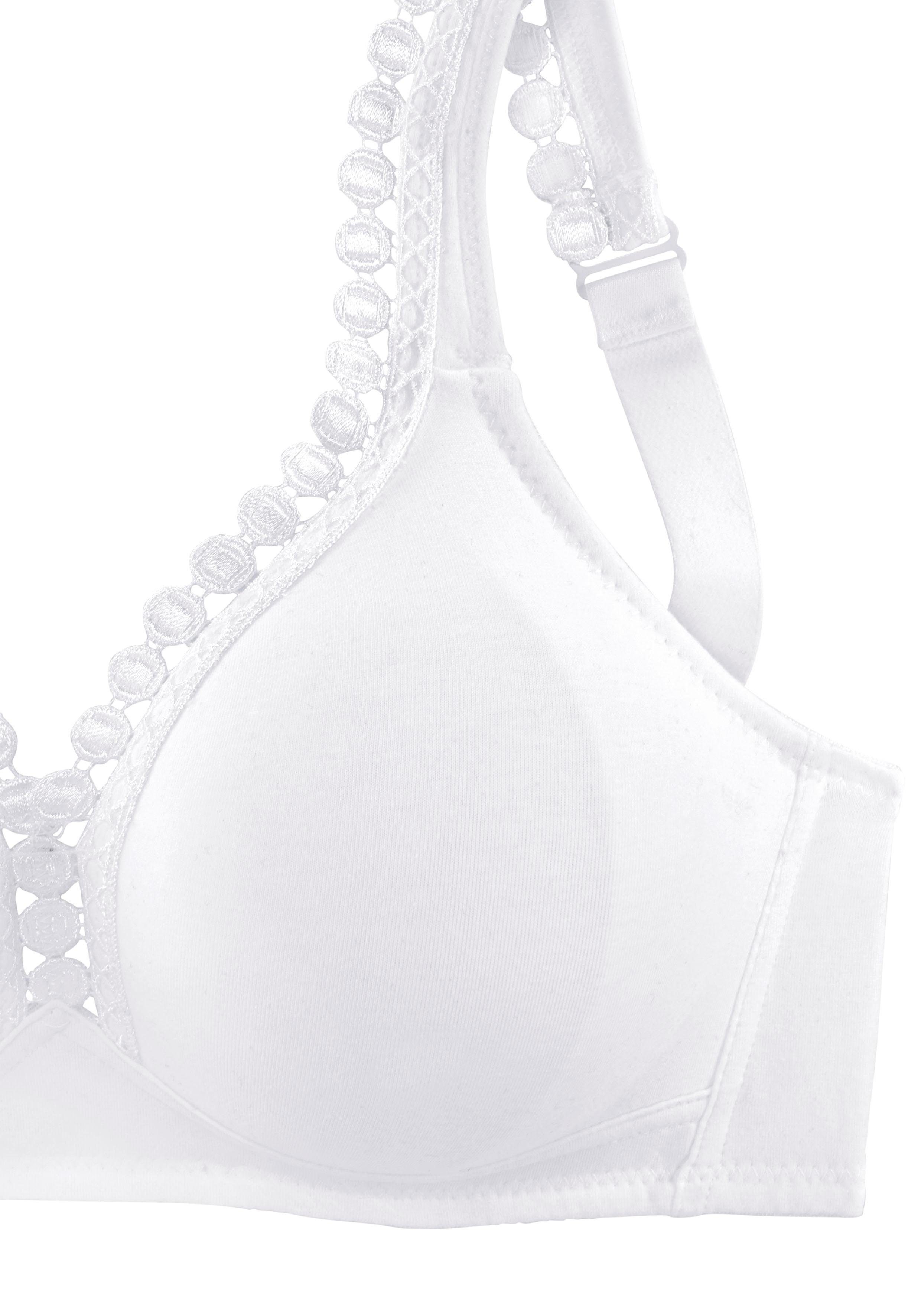 Petite fleur Soft-bh zonder beugels, met decoratieve sierrand (Set van 2)