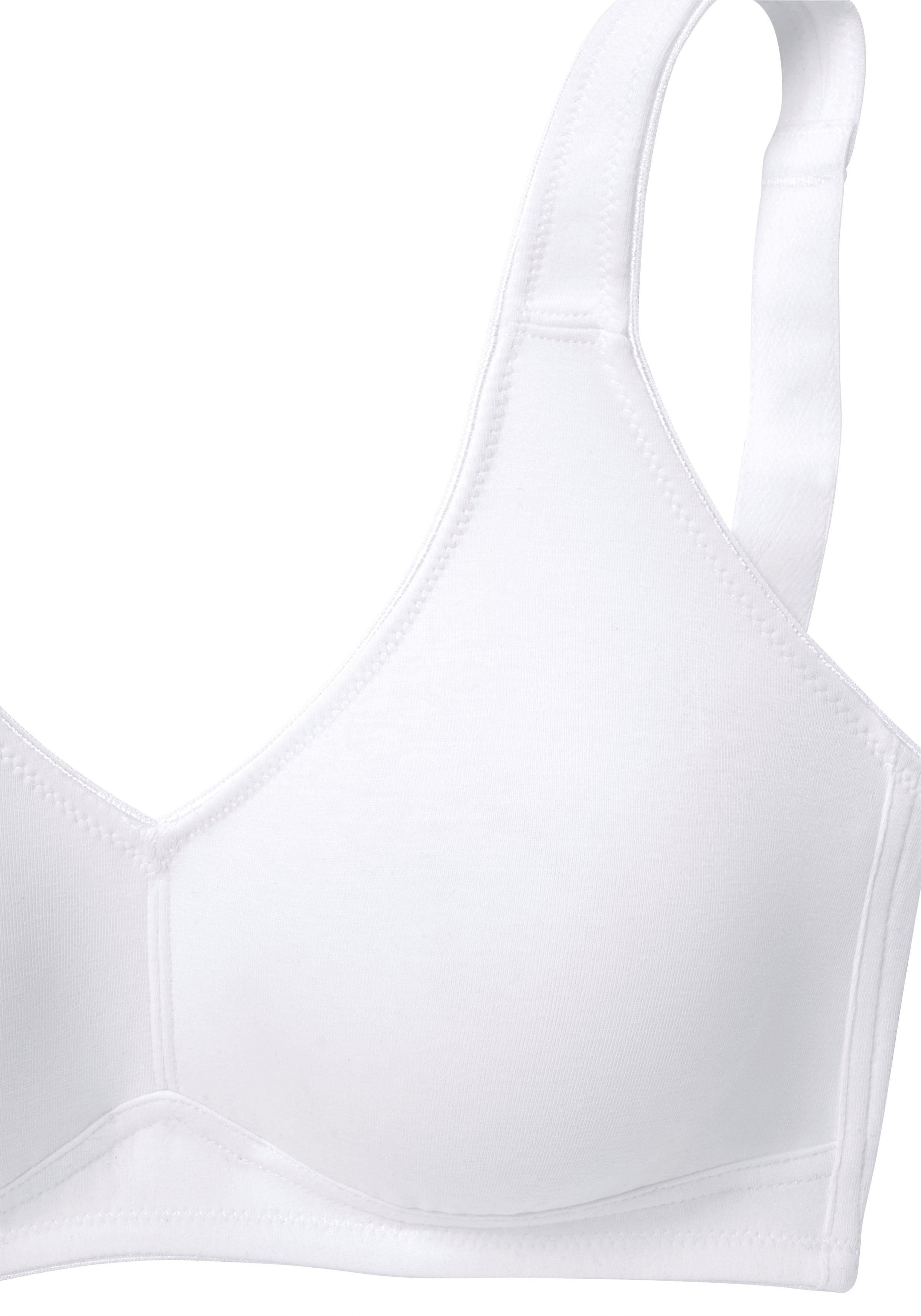 Petite fleur Soft-bh zonder beugels, gemaakt van zacht katoen (Set van 2)