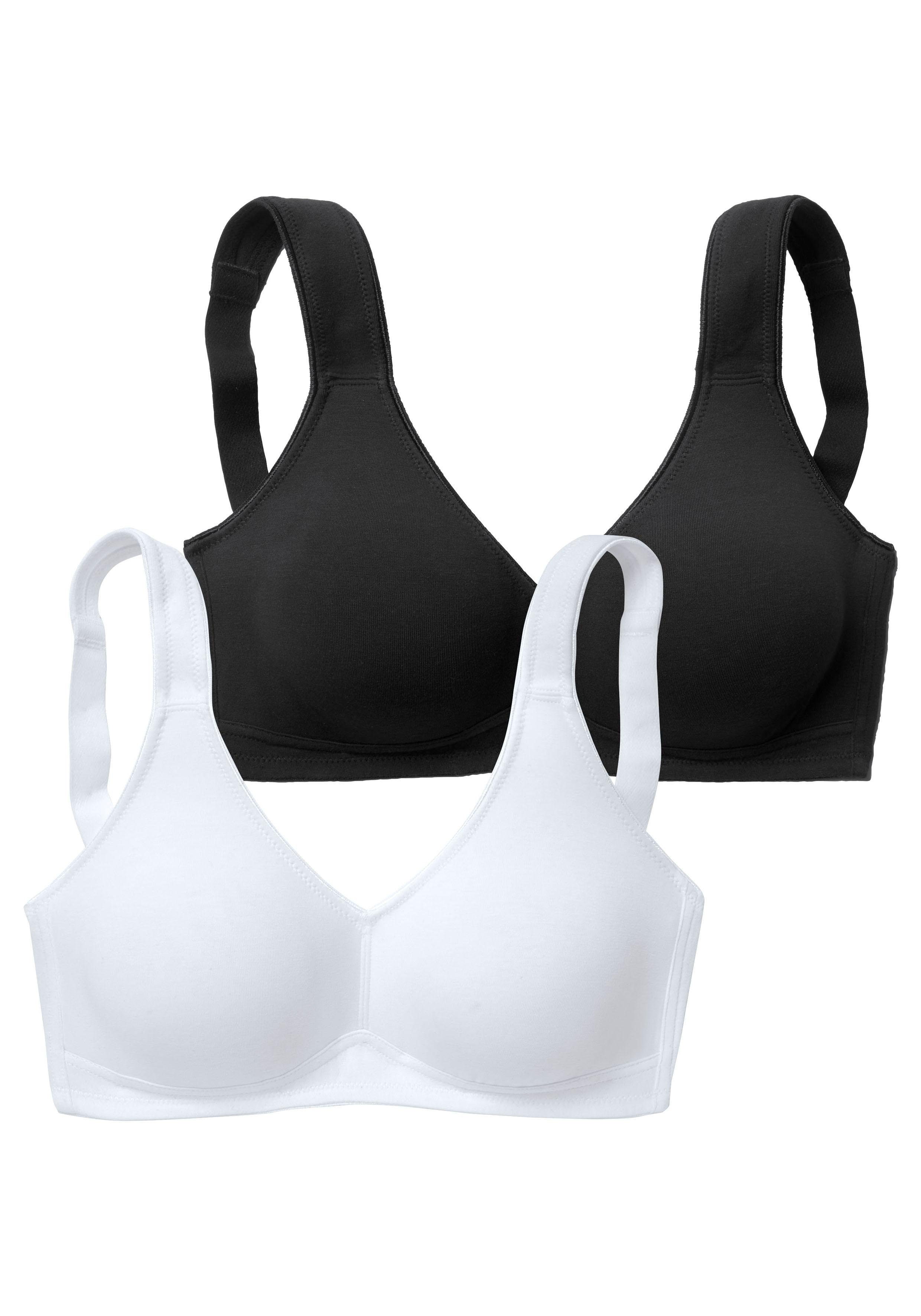 Petite fleur Soft-bh zonder beugels, gemaakt van zacht katoen (Set van 2)