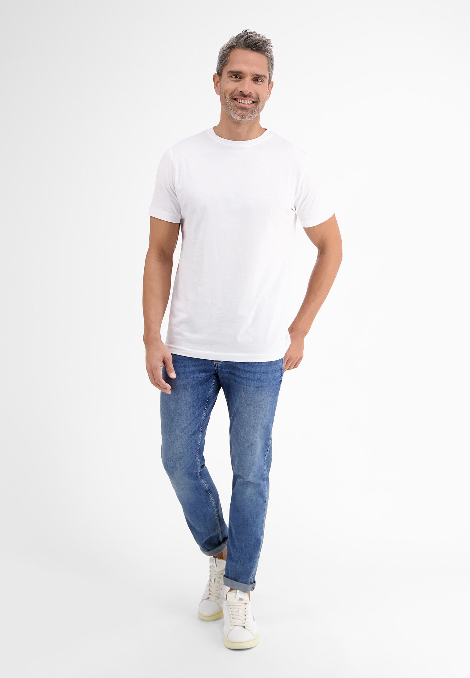 Lerros T-shirt LERROS dubbelpack T-shirt ronde hals in premium katoenkwaliteit