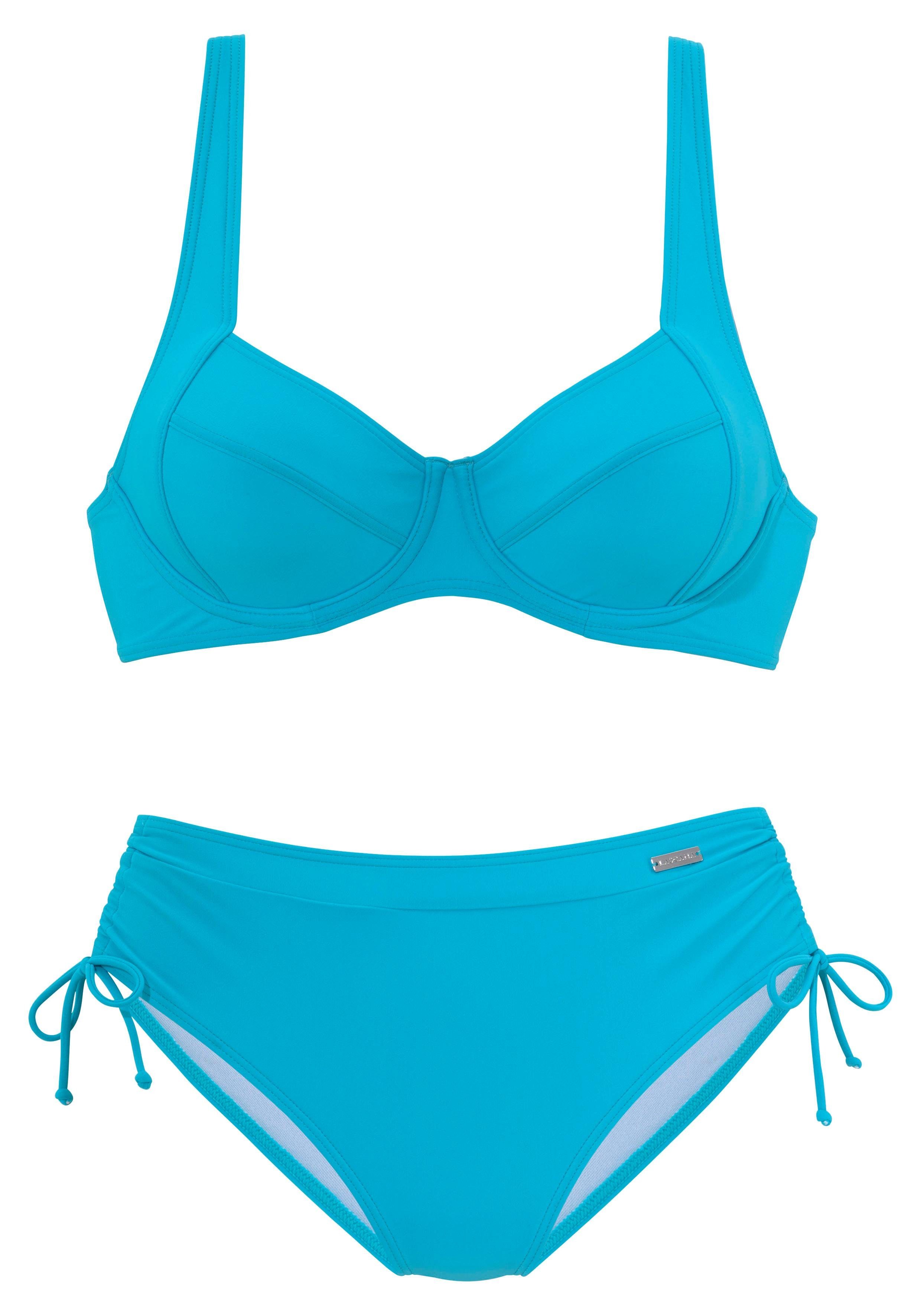 Lascana Beugelbikini met opzij aangerimpeld bikinibroekje