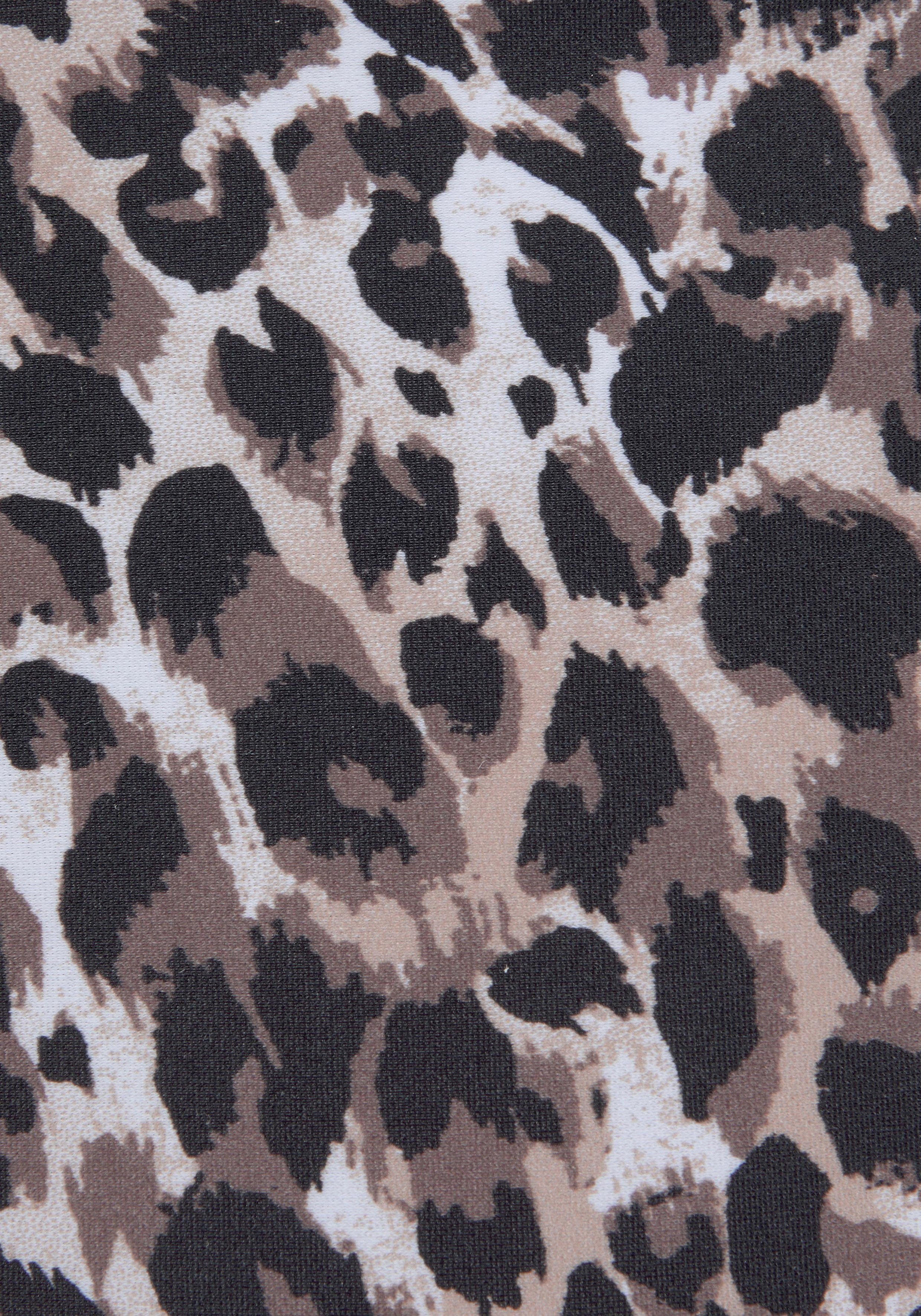 Lascana Triangelbikini met luipaardprint en push-upeffect