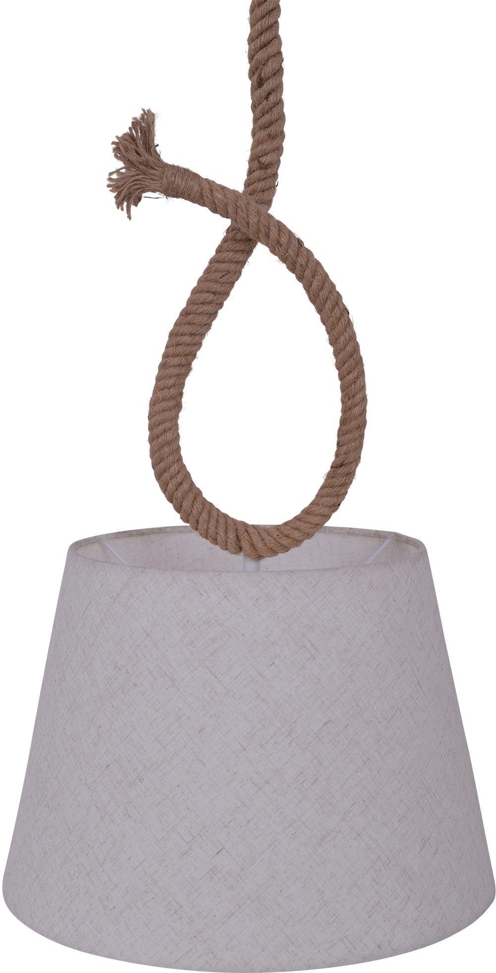 näve Hanglamp Rope excl. 1x e27 max. 40 w, touw ecru (1 stuk) hanglampen wit
