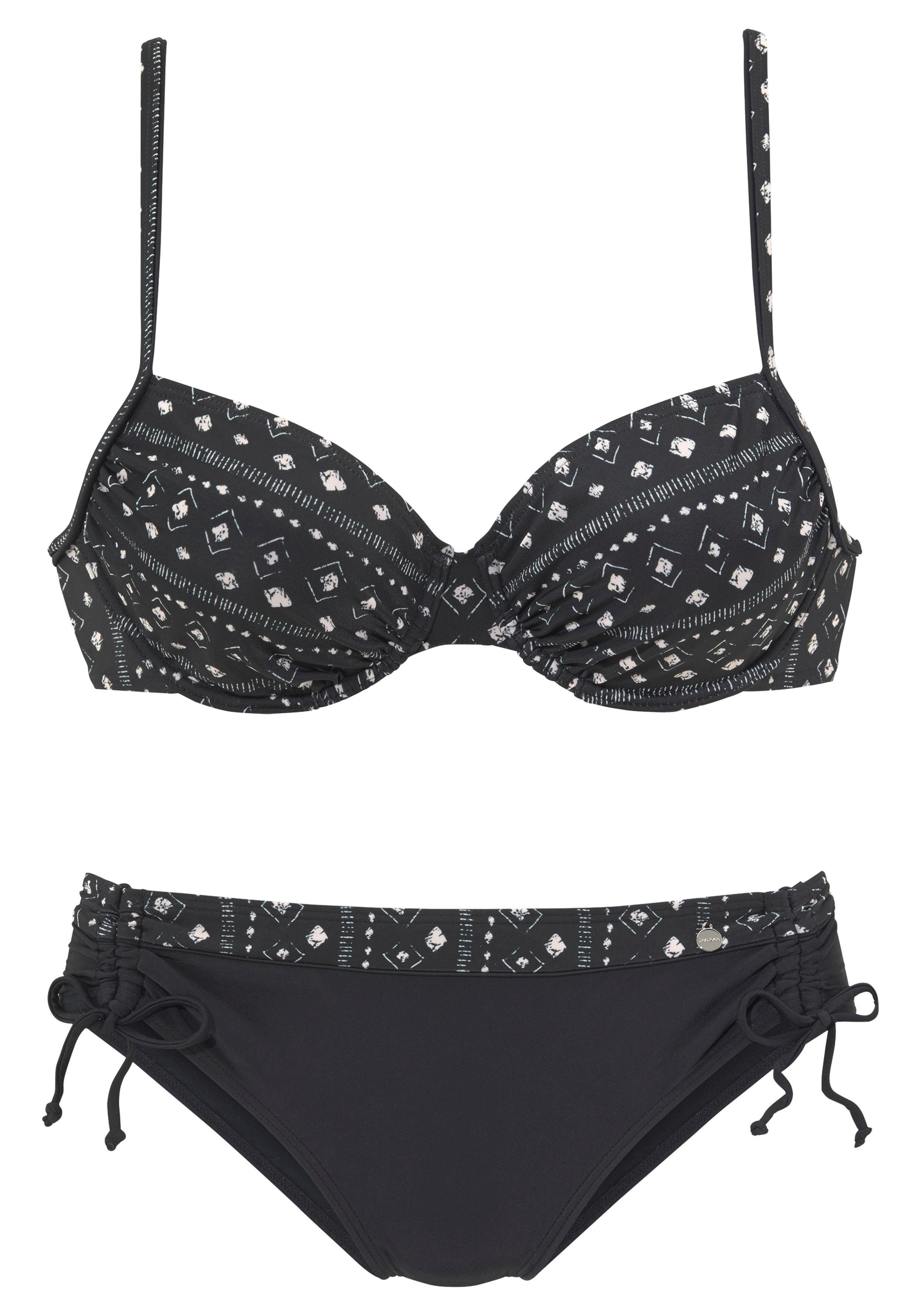 Lascana Beugelbikini met plooi bij de buste en kant