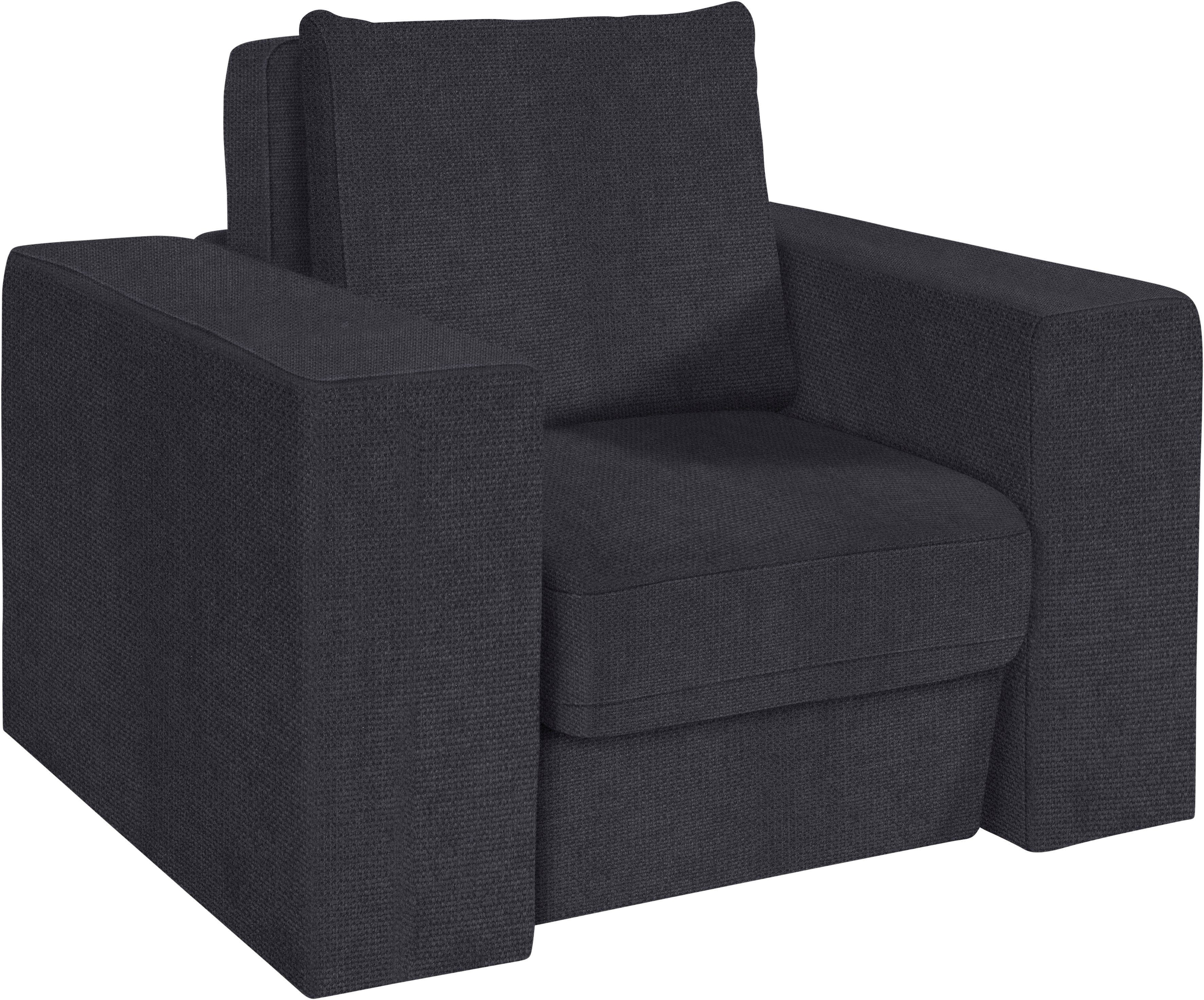 LOOKS BY WOLFGANG JOOP Fauteuil Looksv Aan te passen fauteuil: fauteuil wordt fauteuil met hocker