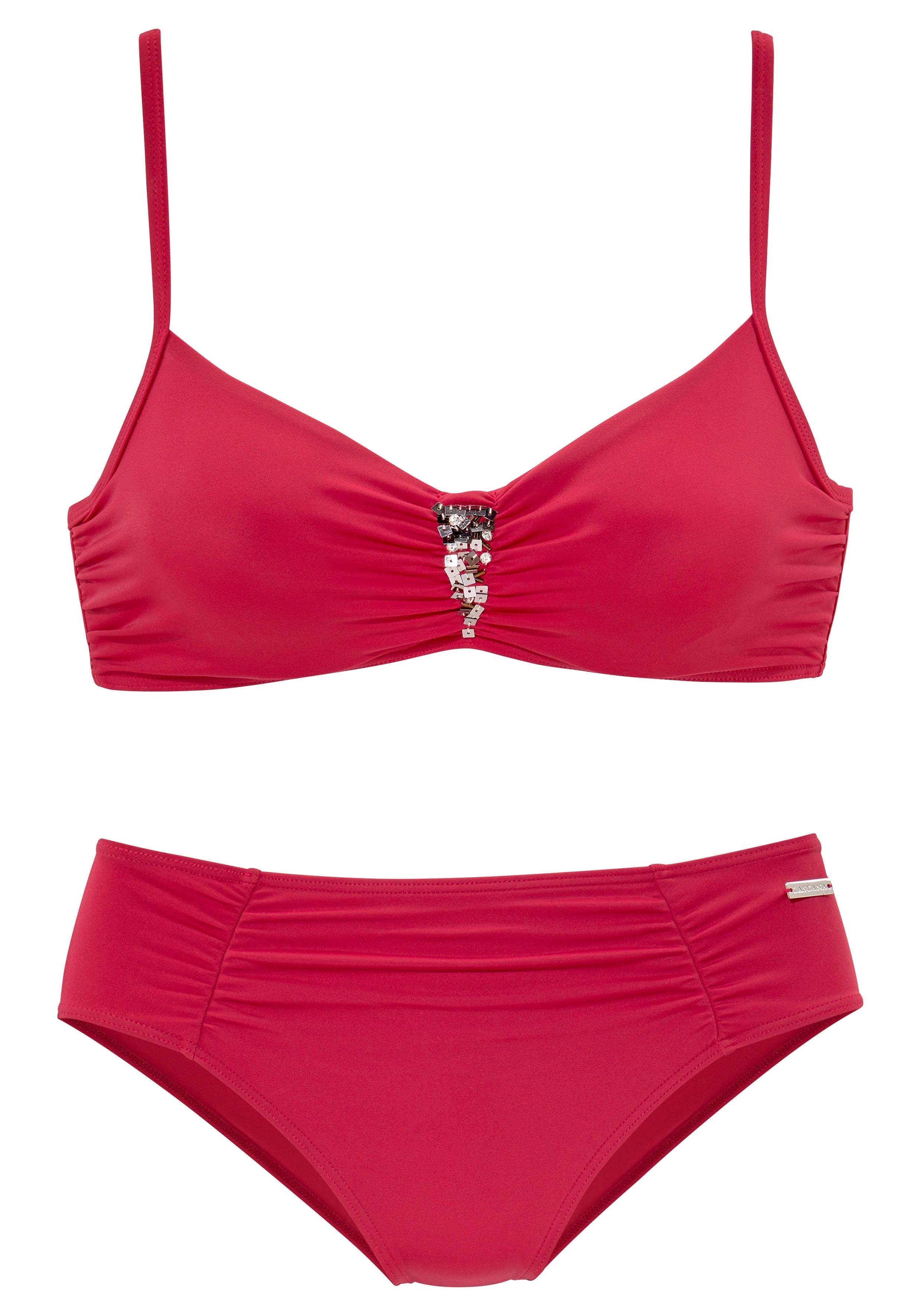 Lascana Beugelbikini met paillettengarnering