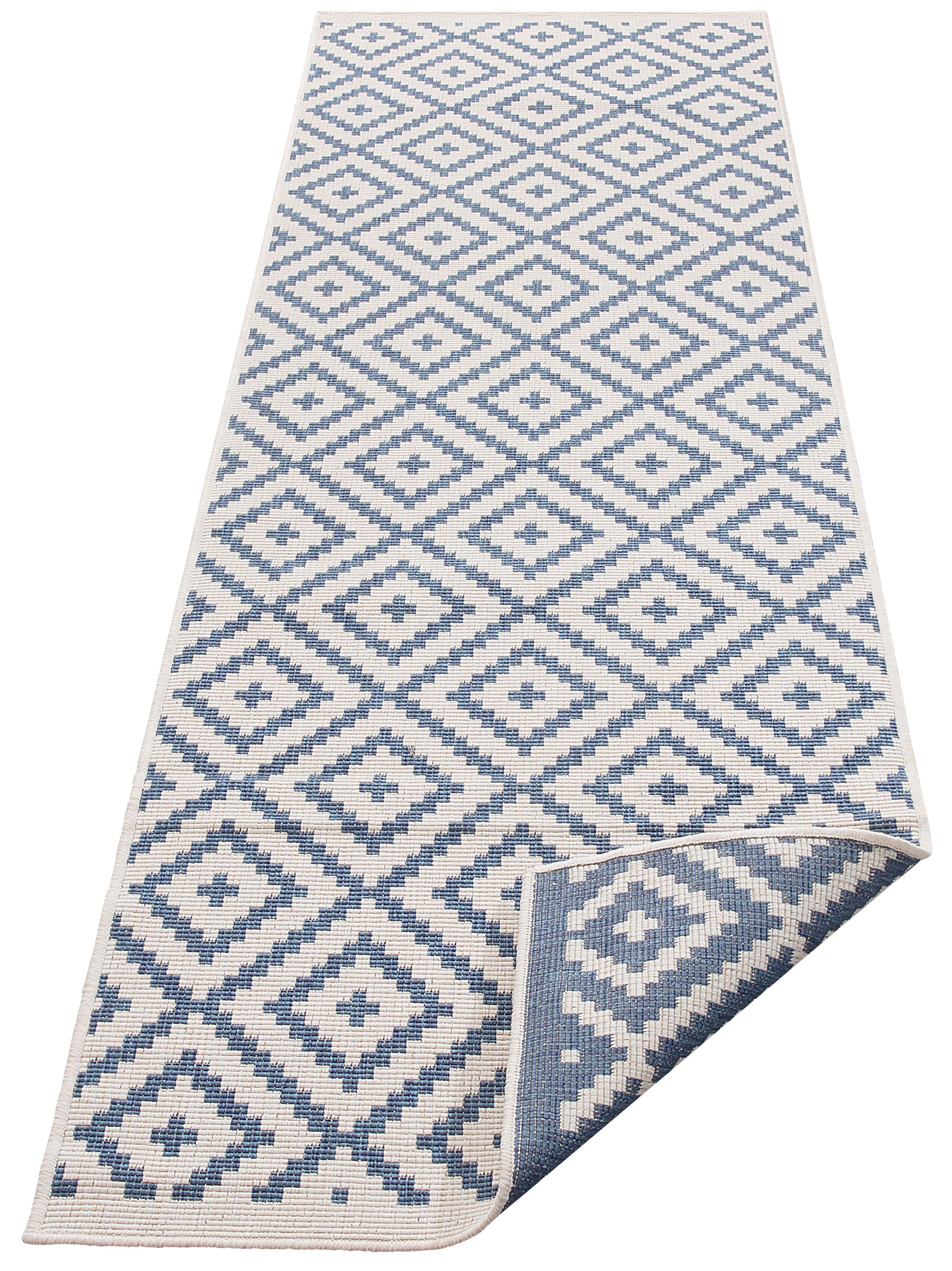 my home Loper Ronda tweezijdig te gebruiken kleed Sisal-look, platweefsel, in- en outdoor, geometrisch boho design