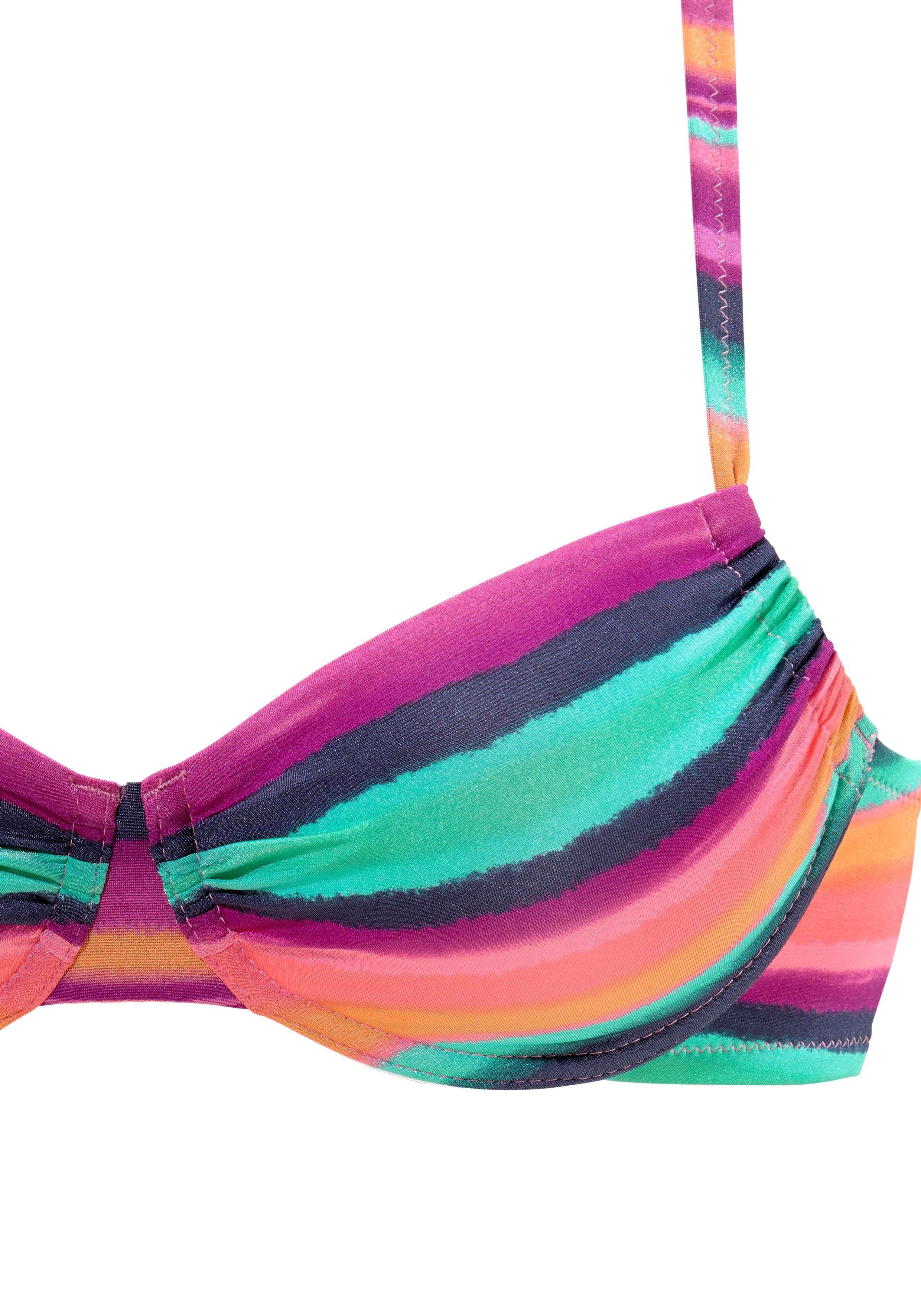 Lascana Bikinitop met beugels Rainbow met verstelmogelijkheid opzij