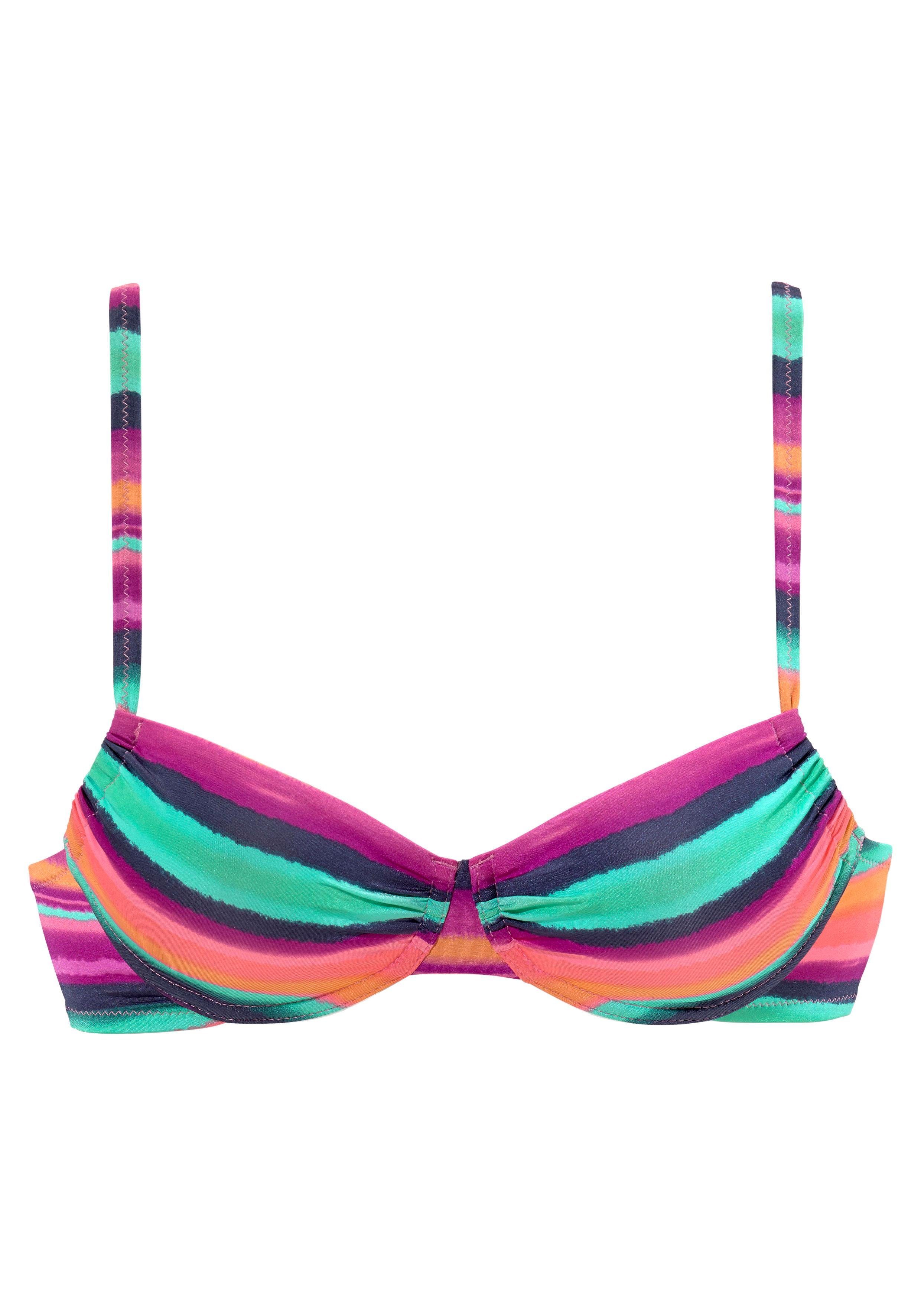 Lascana Bikinitop met beugels Rainbow met verstelmogelijkheid opzij