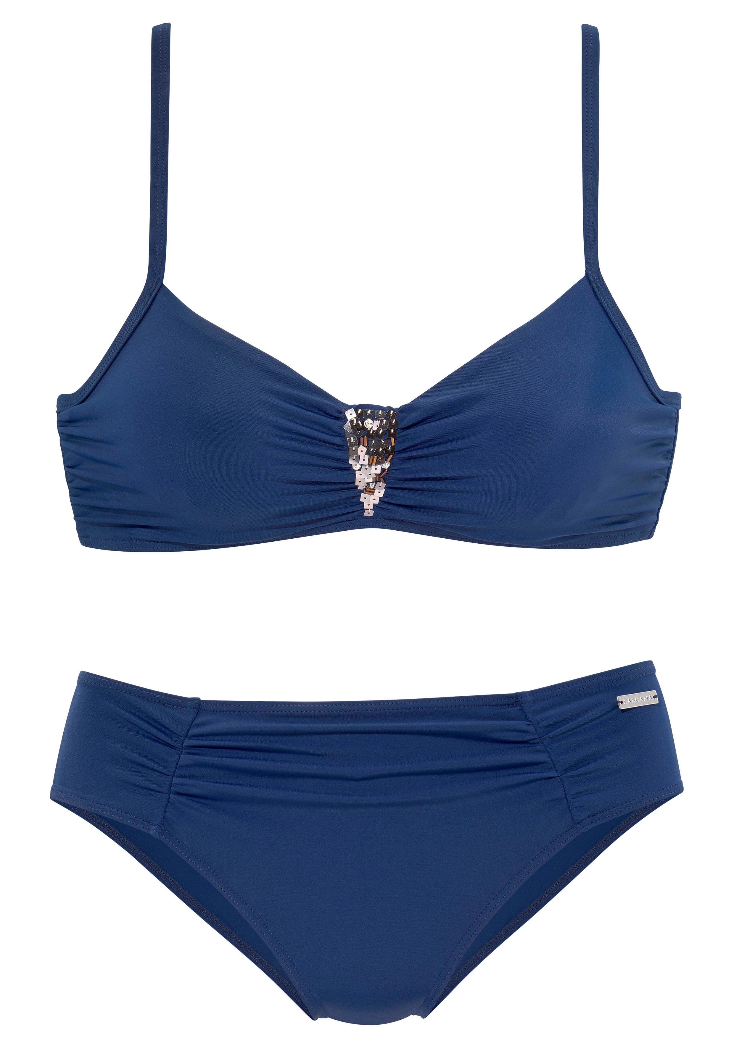 Lascana Beugelbikini met paillettengarnering