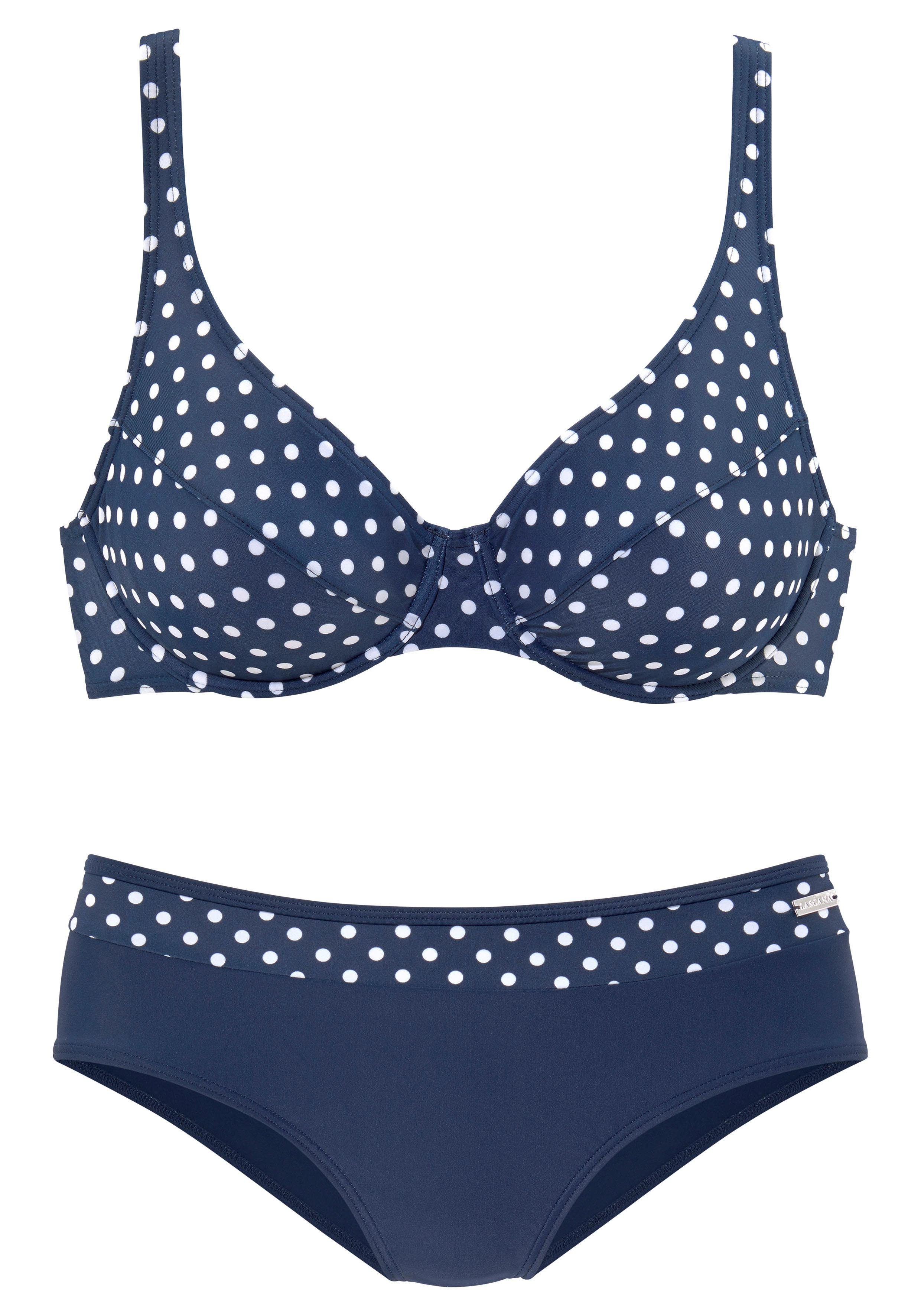 Lascana Beugelbikini met modieuze stippen