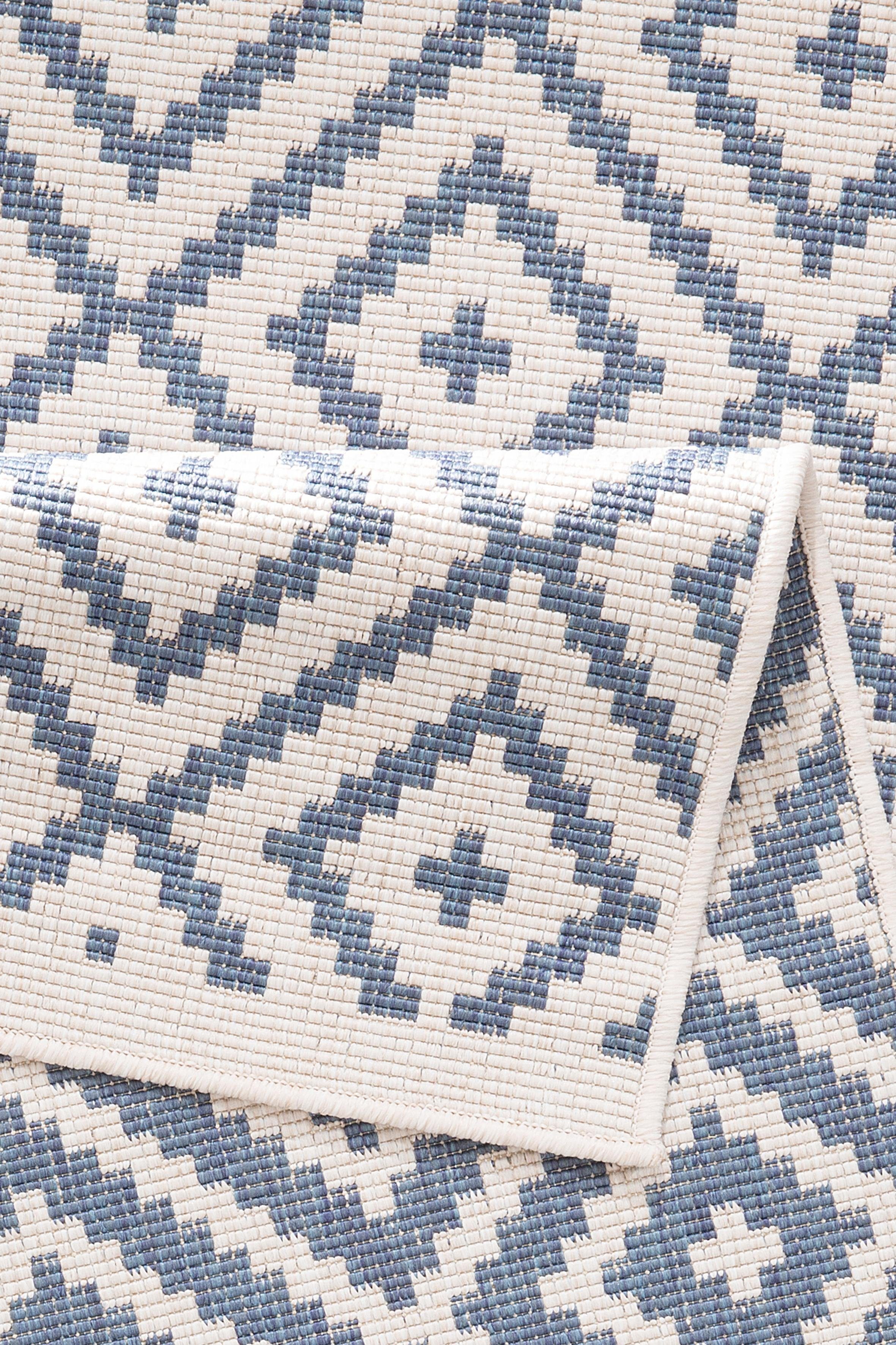 my home Loper Ronda tweezijdig te gebruiken kleed Sisal-look, platweefsel, in- en outdoor, geometrisch boho design