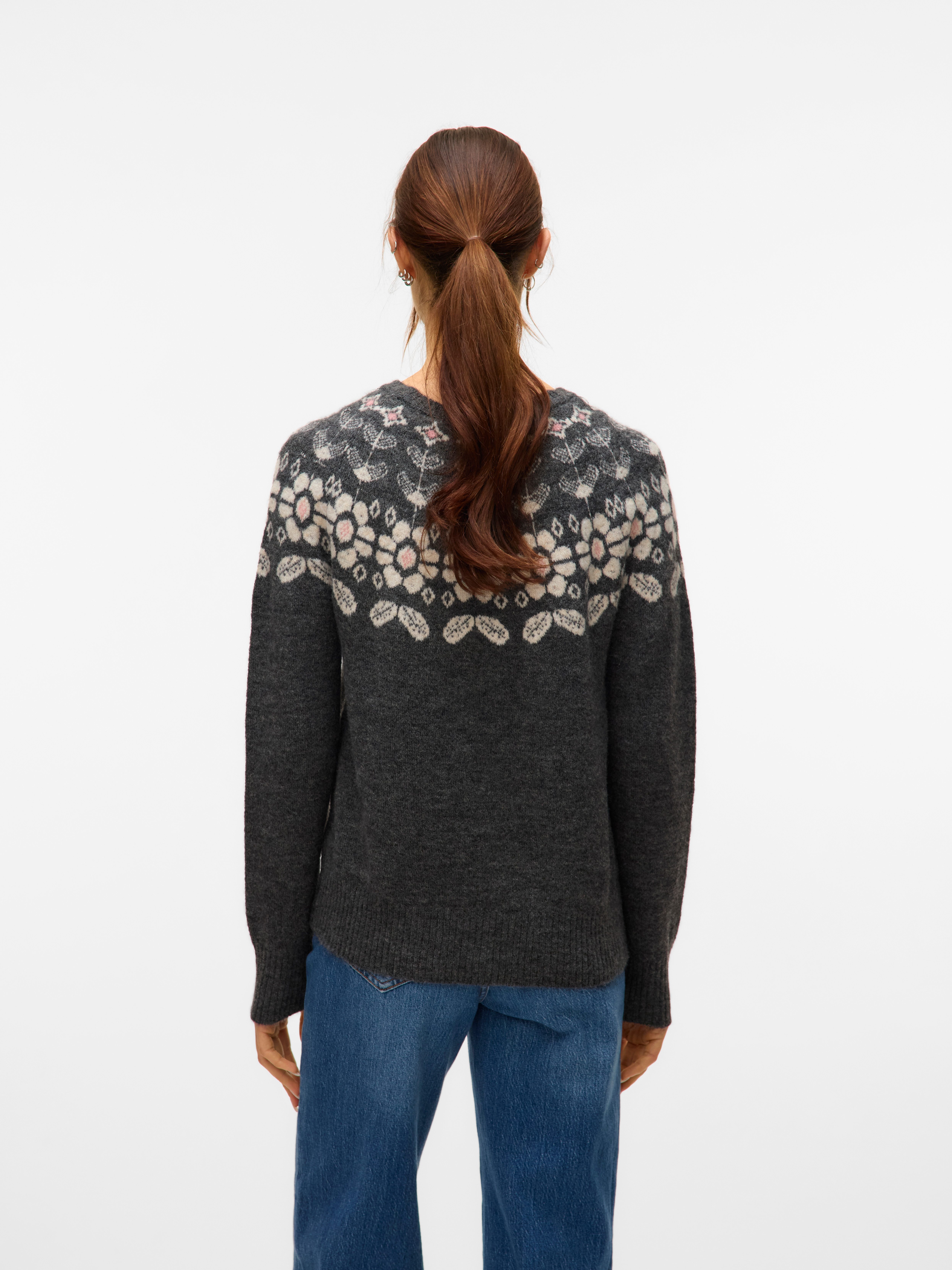 Vero Moda Gebreide trui VMSIMONE LS NORDIC PULLOVER GA REP BOO