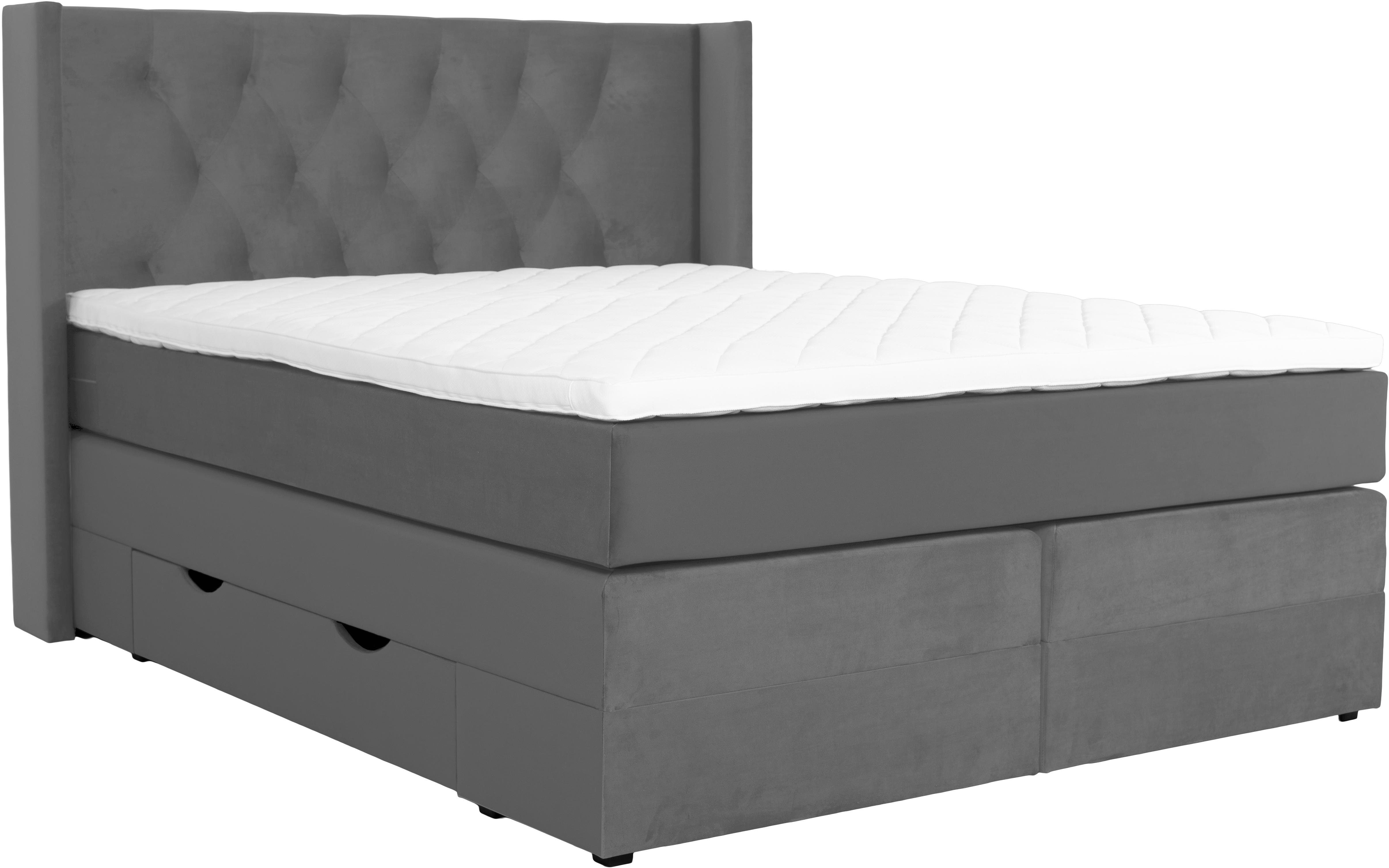 Places of Style Boxspring Elegance met mooie capitonnage, in de hardheden h2 & h3, inclusief laden