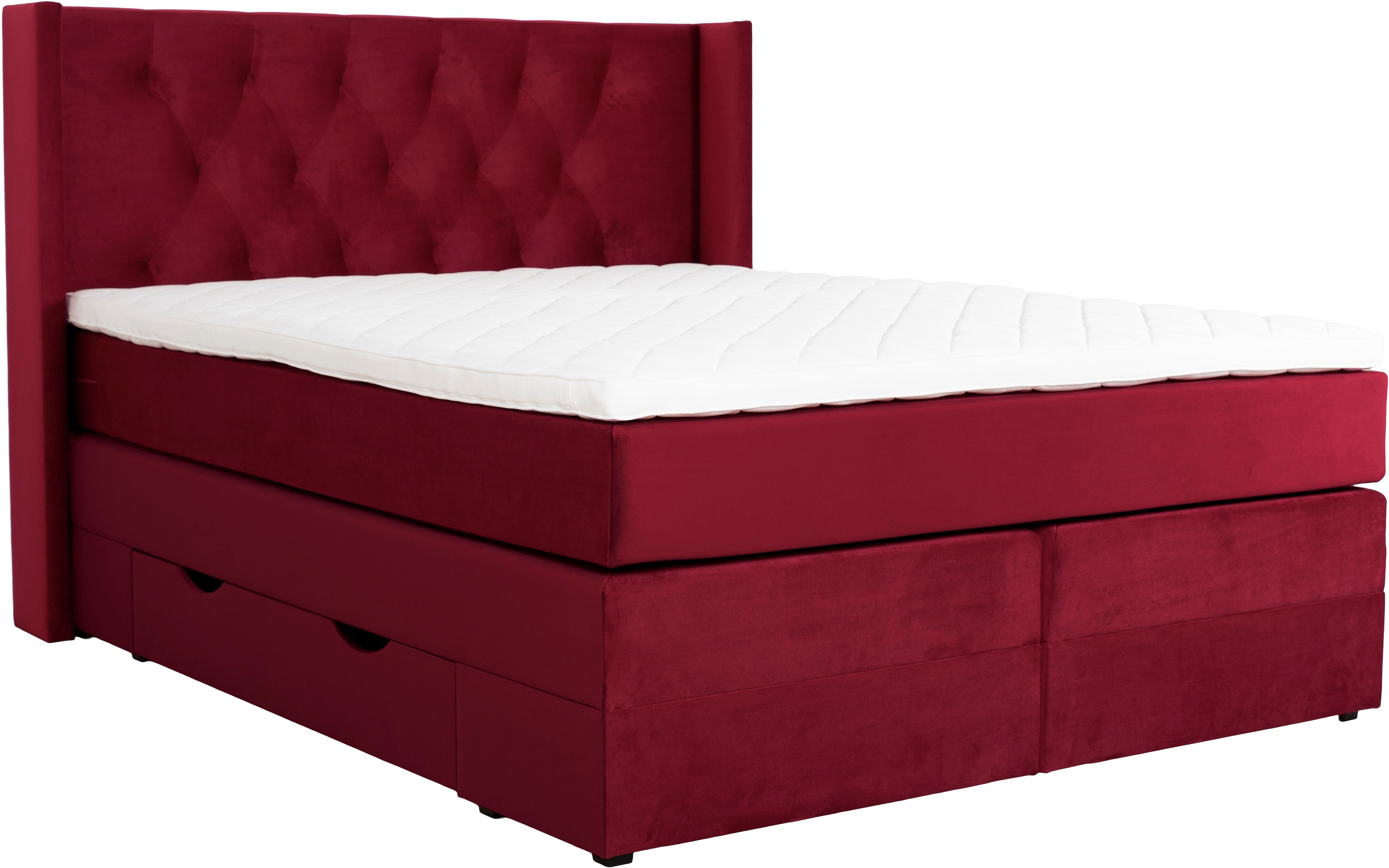 Places of Style Boxspring Elegance met mooie capitonnage, in de hardheden h2 & h3, inclusief laden