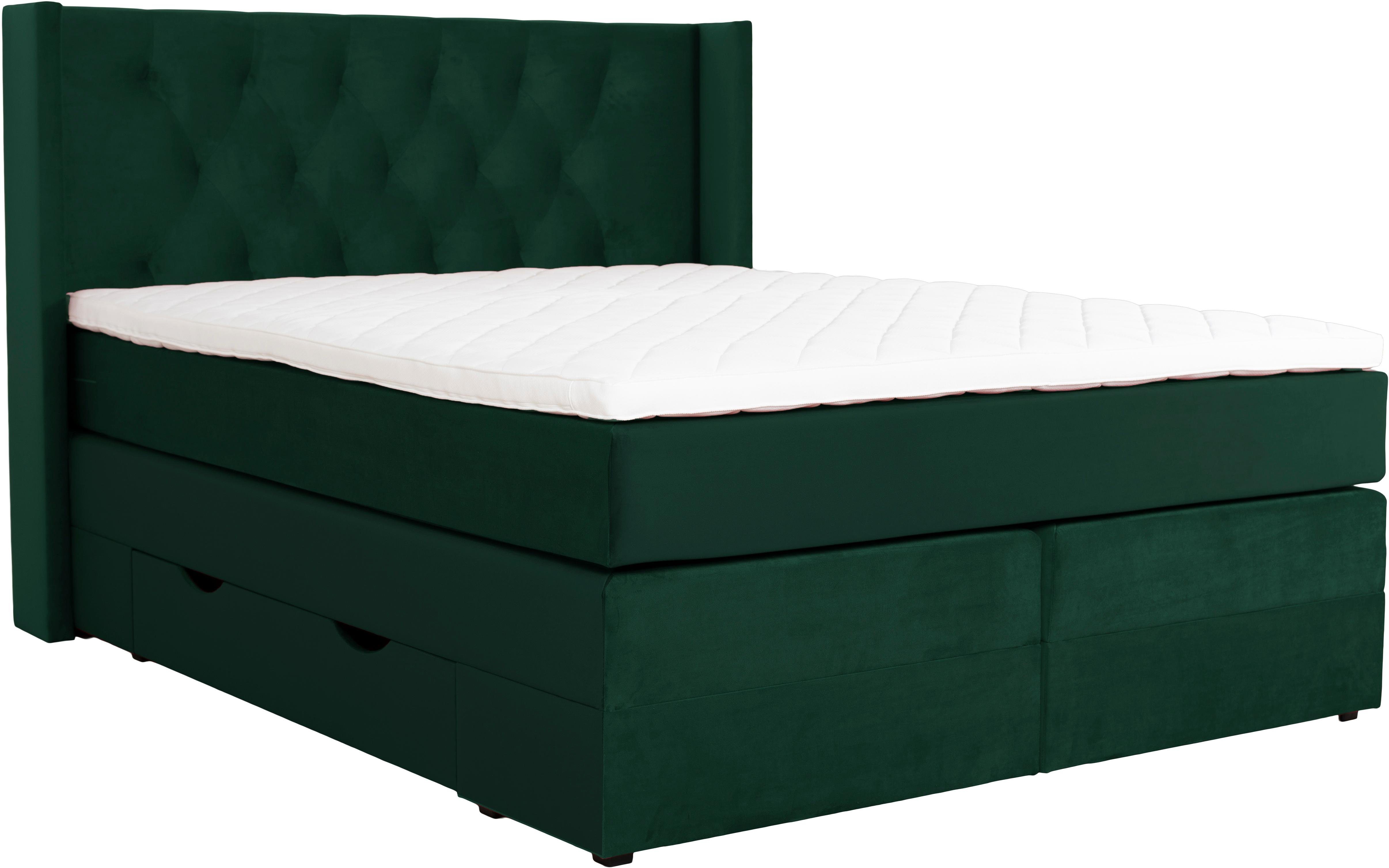 Places of Style Boxspring Elegance met mooie capitonnage, in de hardheden h2 & h3, inclusief laden