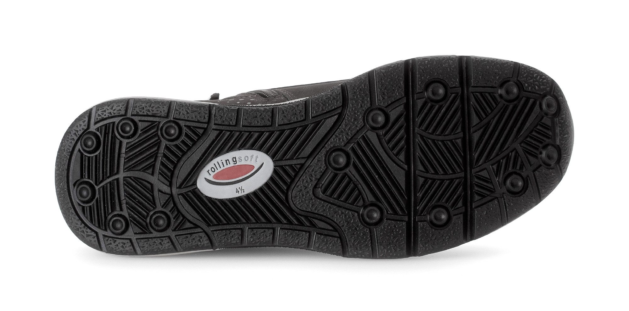 Gabor Rollingsoft Veterschoenen , sleehak, vrijetijdsschoen, high-top sneaker, label op de hiel