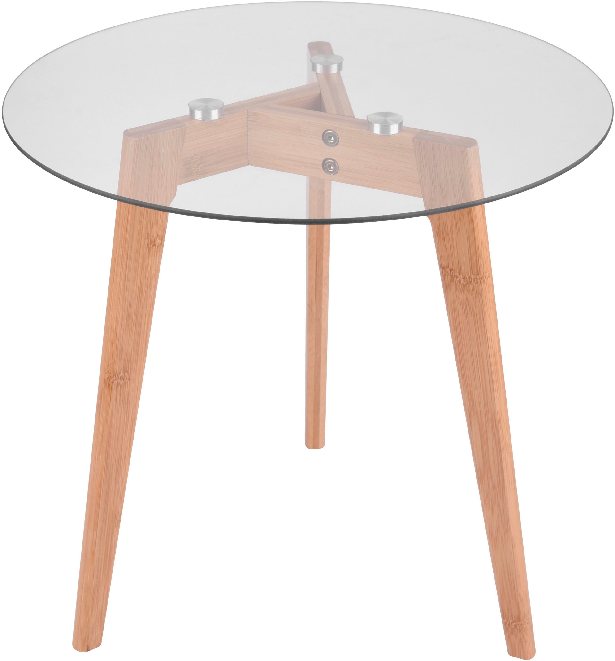 MIRRORS AND MORE Bijzettafel Charlotta Combinatie van hout en metaal (4 stuks)