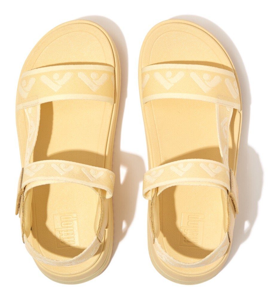 Fitflop Sandalen SURFF WEBBING BACK , zomerschoen, sandaal, sleehak, met microwobbleboard - voetbed