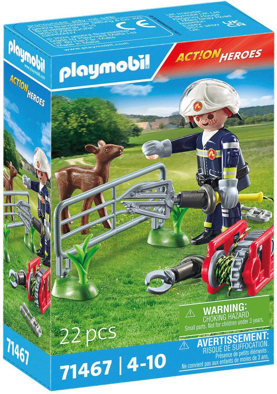 Playmobil® Constructie-speelset Dierenbescherming brandweer (71467), Action Heroes (22-delig)
