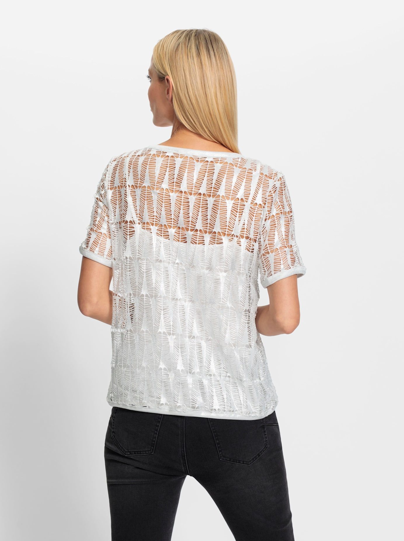 heine Shirt met korte mouwen Kanten shirt (1-delig)