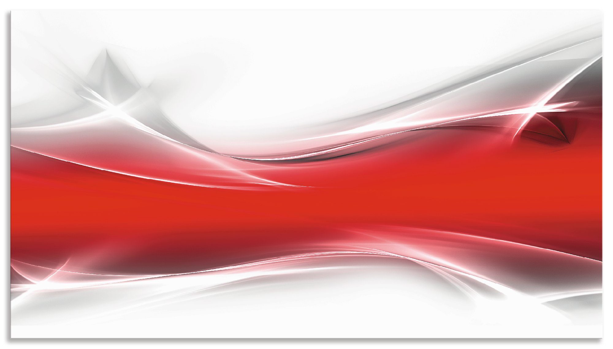 Artland Keukenwand Creatief element Aluminium spatscherm met plakband, gemakkelijke montage keukenwanden maat 100 cm x 55 cm rood