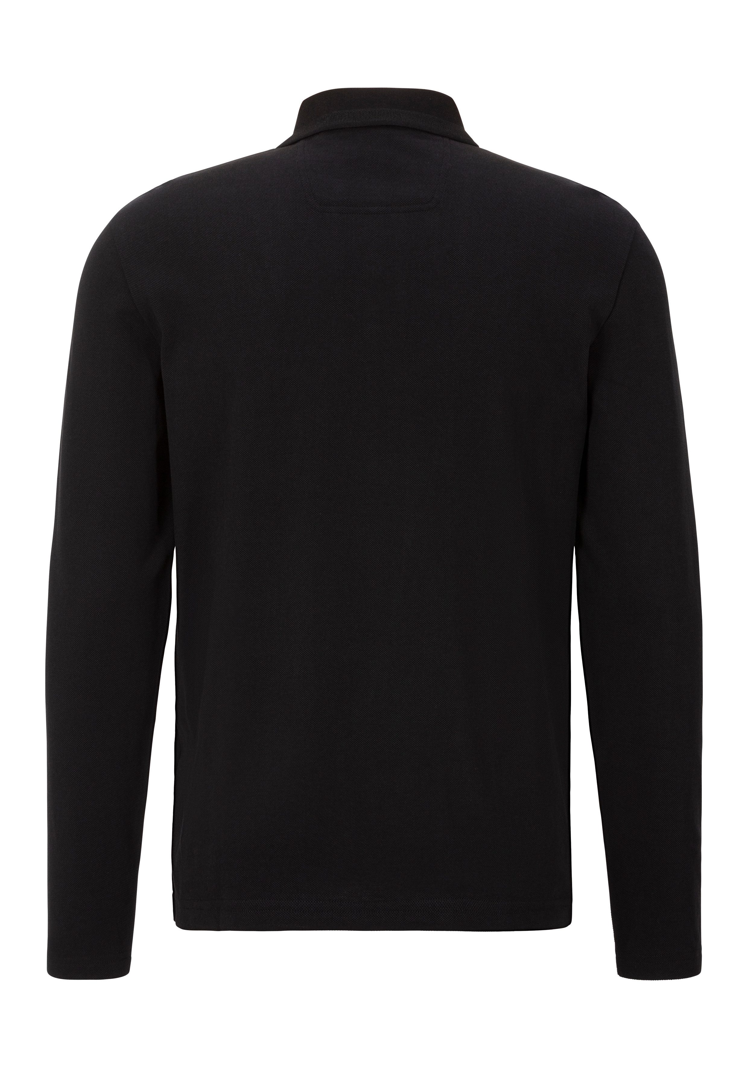 BOSS GREEN Poloshirt met lange mouwen Plisy met strepen op de kraag