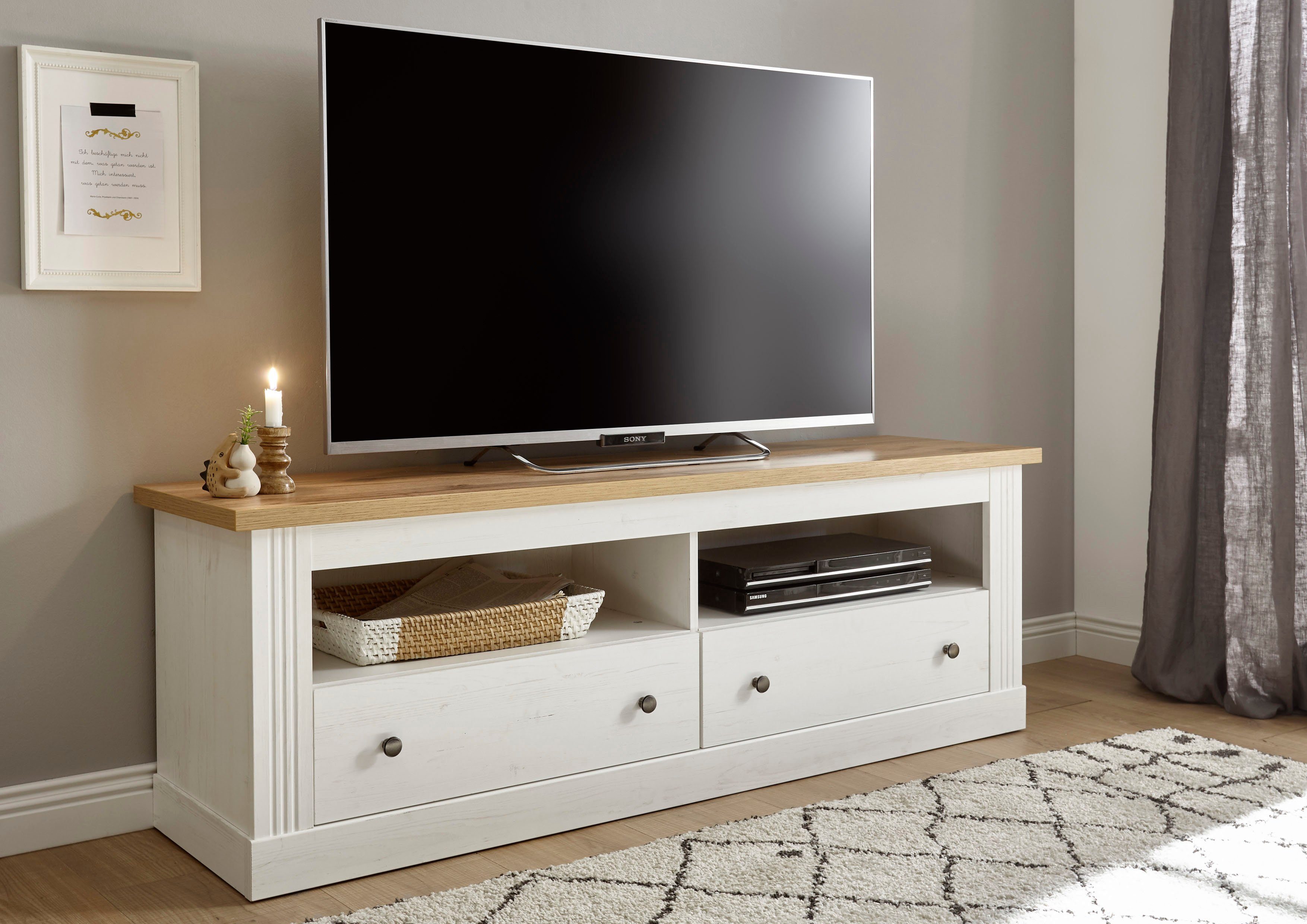 Home affaire Tv-meubel Westminster TOPSELLER! Tv-tafel in romantische rustieke stijl