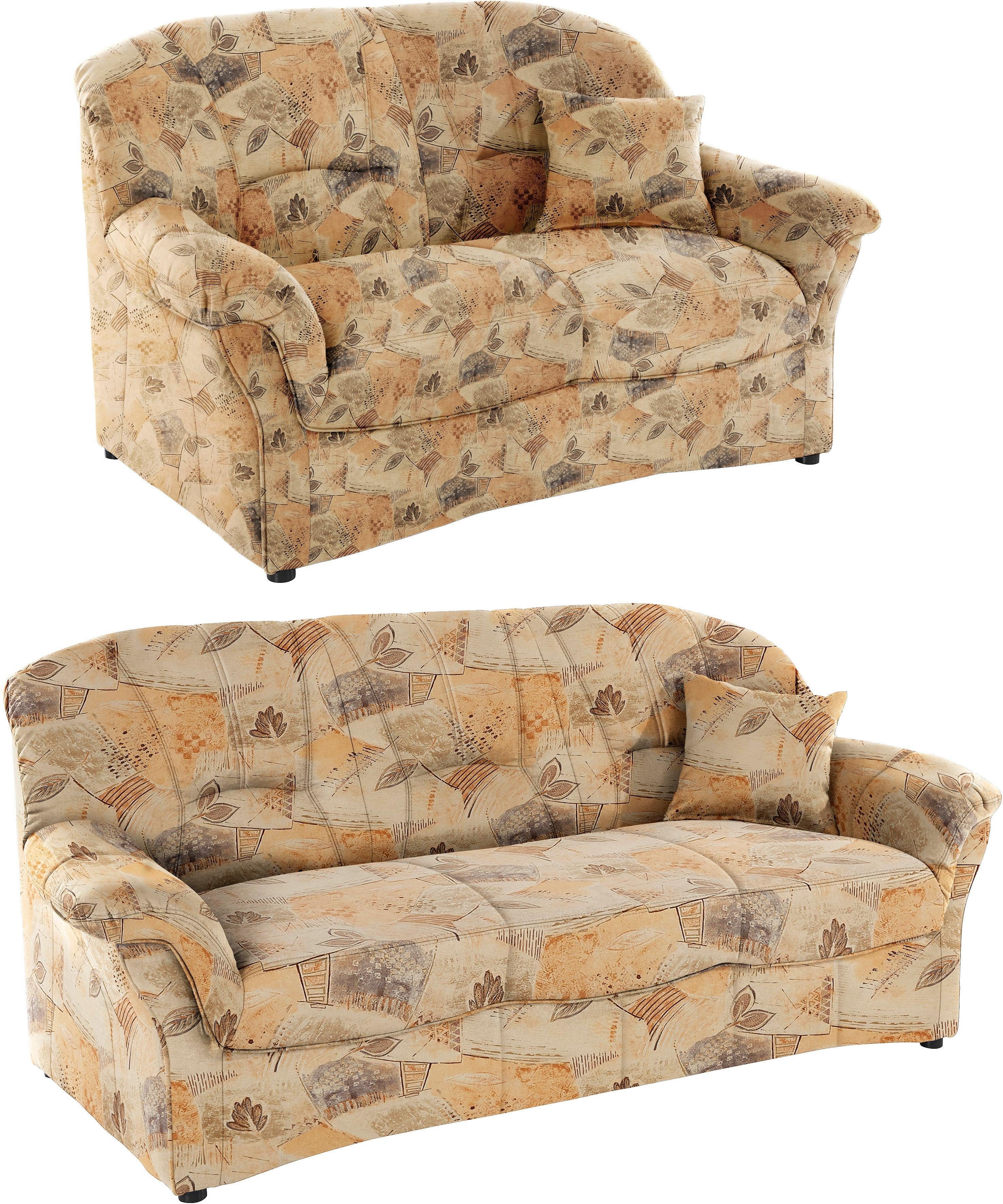 DOMO collection Zithoek Bahia Sitzbelastung 140 kg 3-zits & 2-zits set (set, 2-delig - 2-delig - 2-delig)