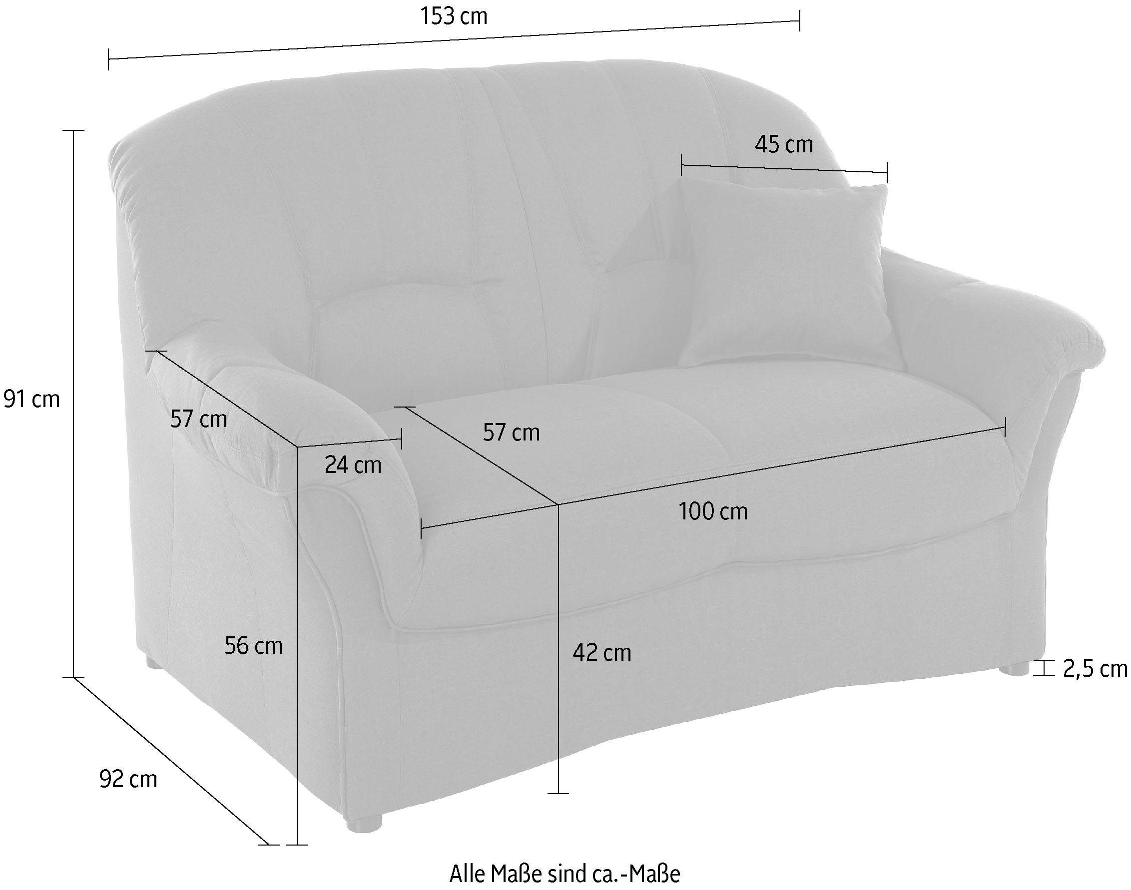 DOMO collection 2-zitsbank Bahia inclusief binnenvering