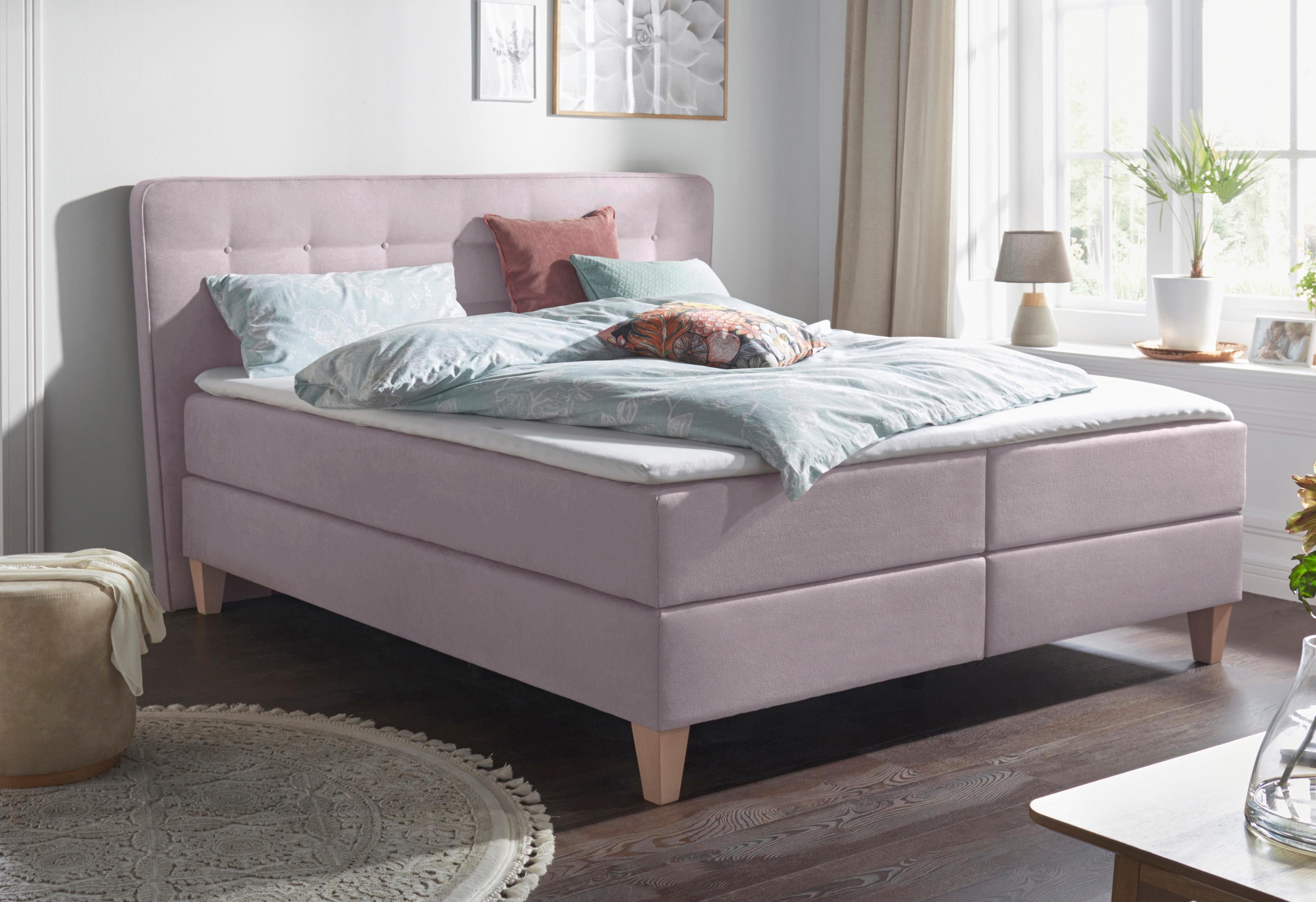 Home affaire Boxspring Ascola incl. topmatras, 5 breedten, 3 uitvoeringen, 2 hardheden